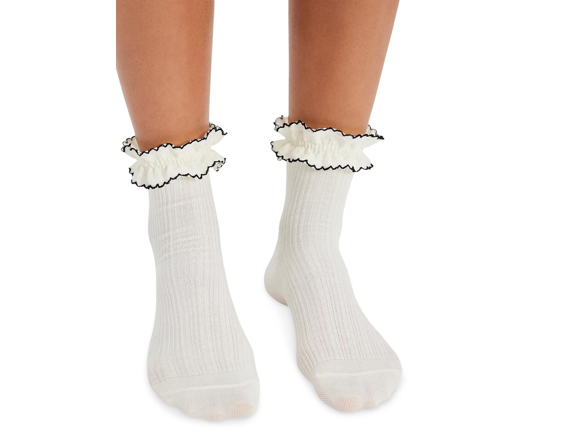 Sheer Frilly Ankle Socks — Image 3