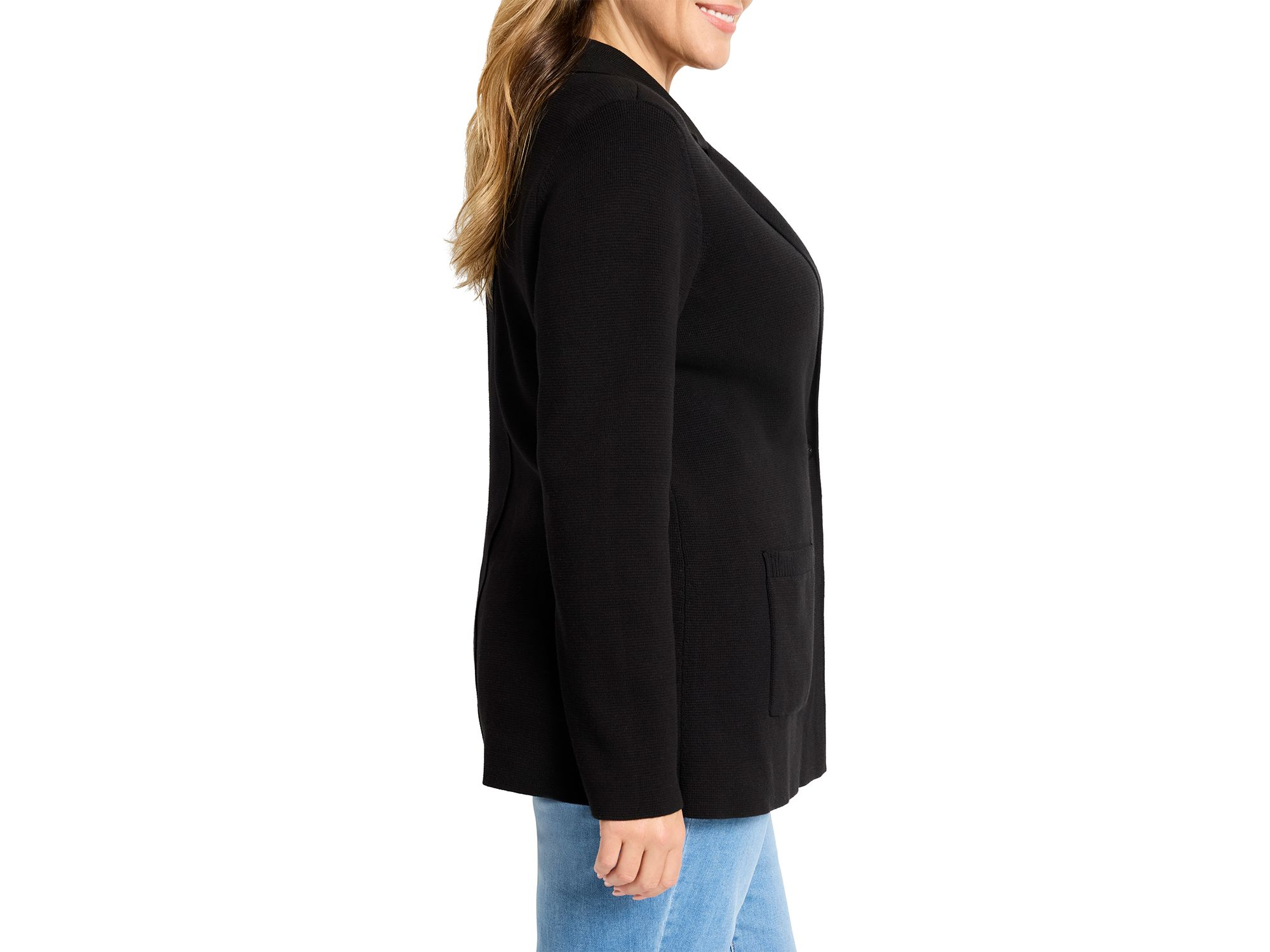 Elegant Knit Blazer — Image 3
