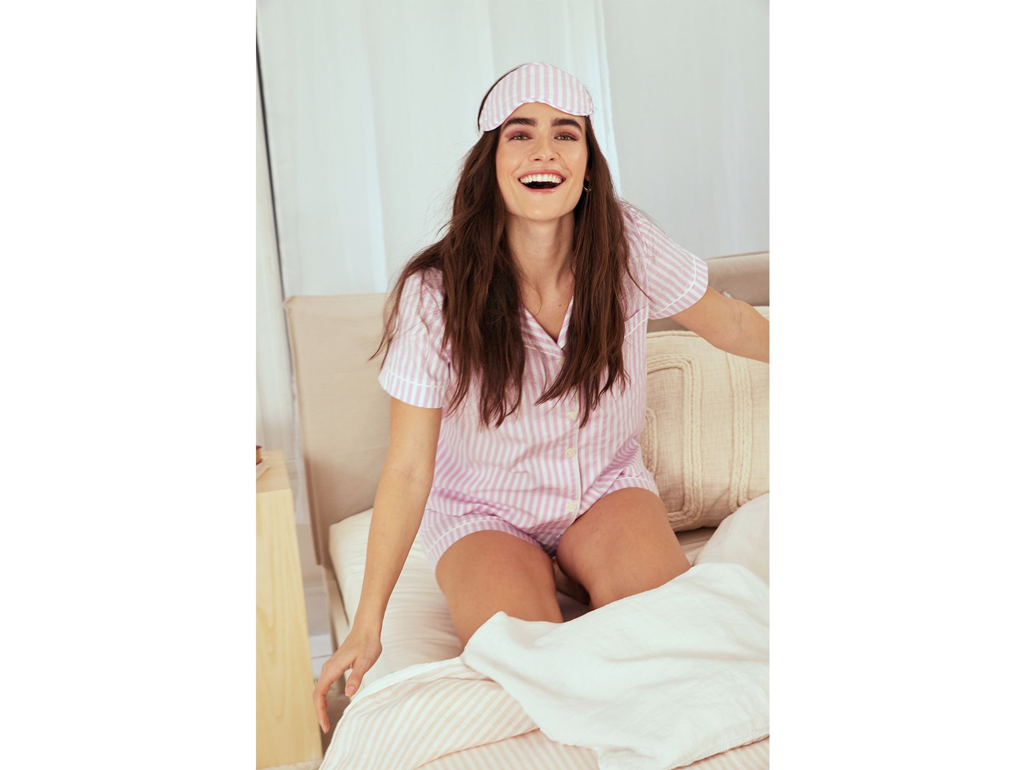 Striped Cotton Short Pajamas Set — Image 3