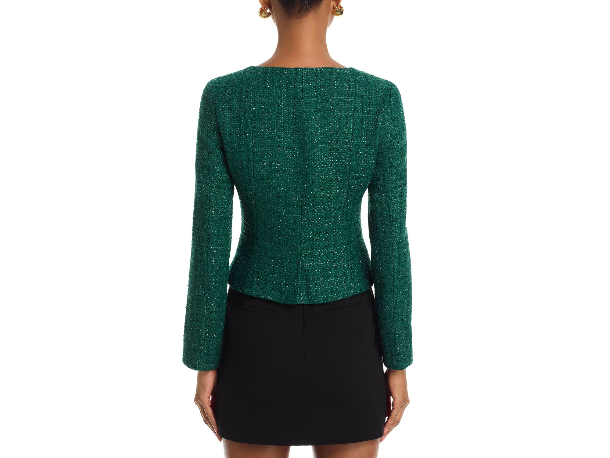 Shante Shimmer Tweed Double Breasted Top — Image 3