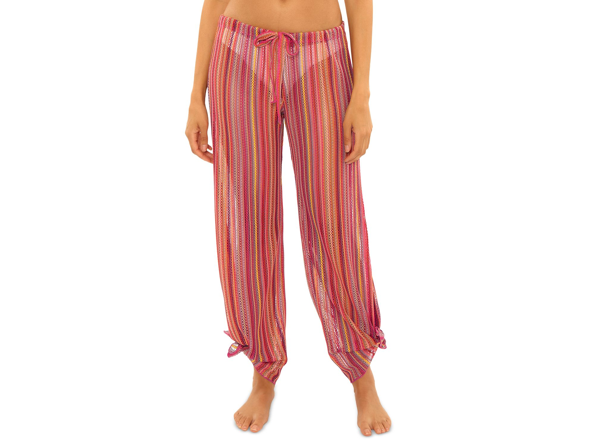 Seaside Crochet Stripe Swim Cover-Up Pants — Image 5