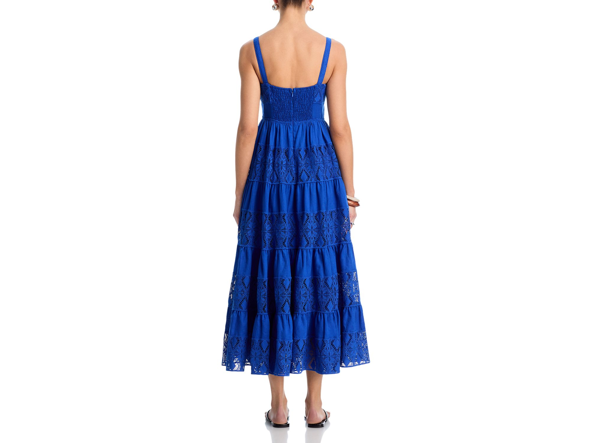 Lace Inset Tier Midi Dress - Exclusive — Image 4