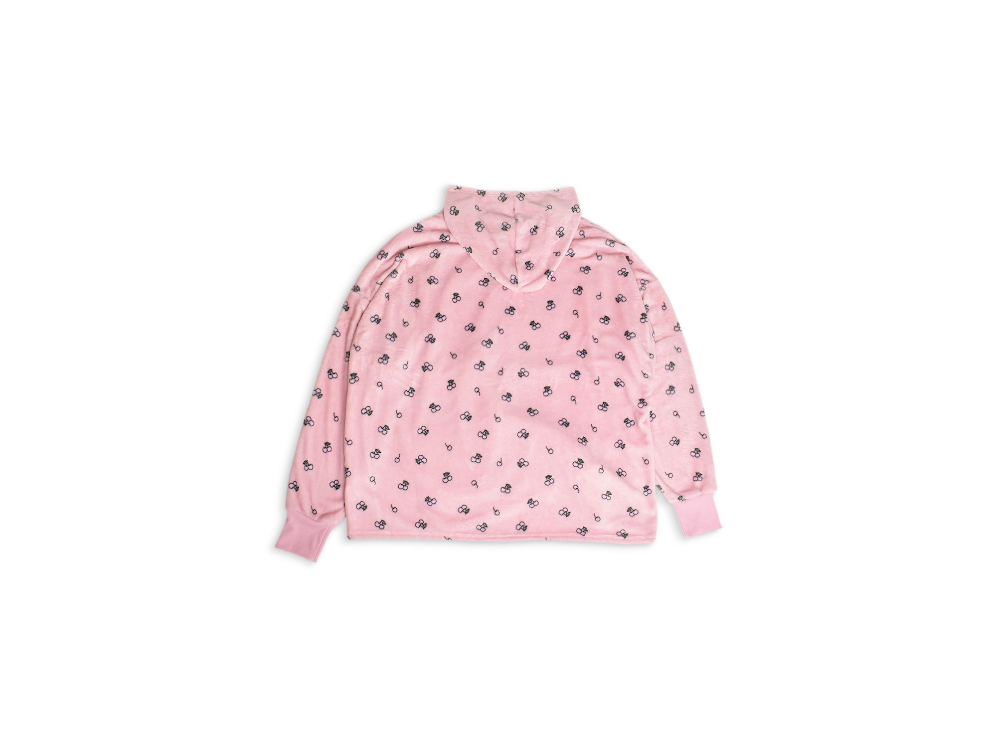 Girls' Cherry Print Pullover Oversized Hoodie - Big Kid — Image 3