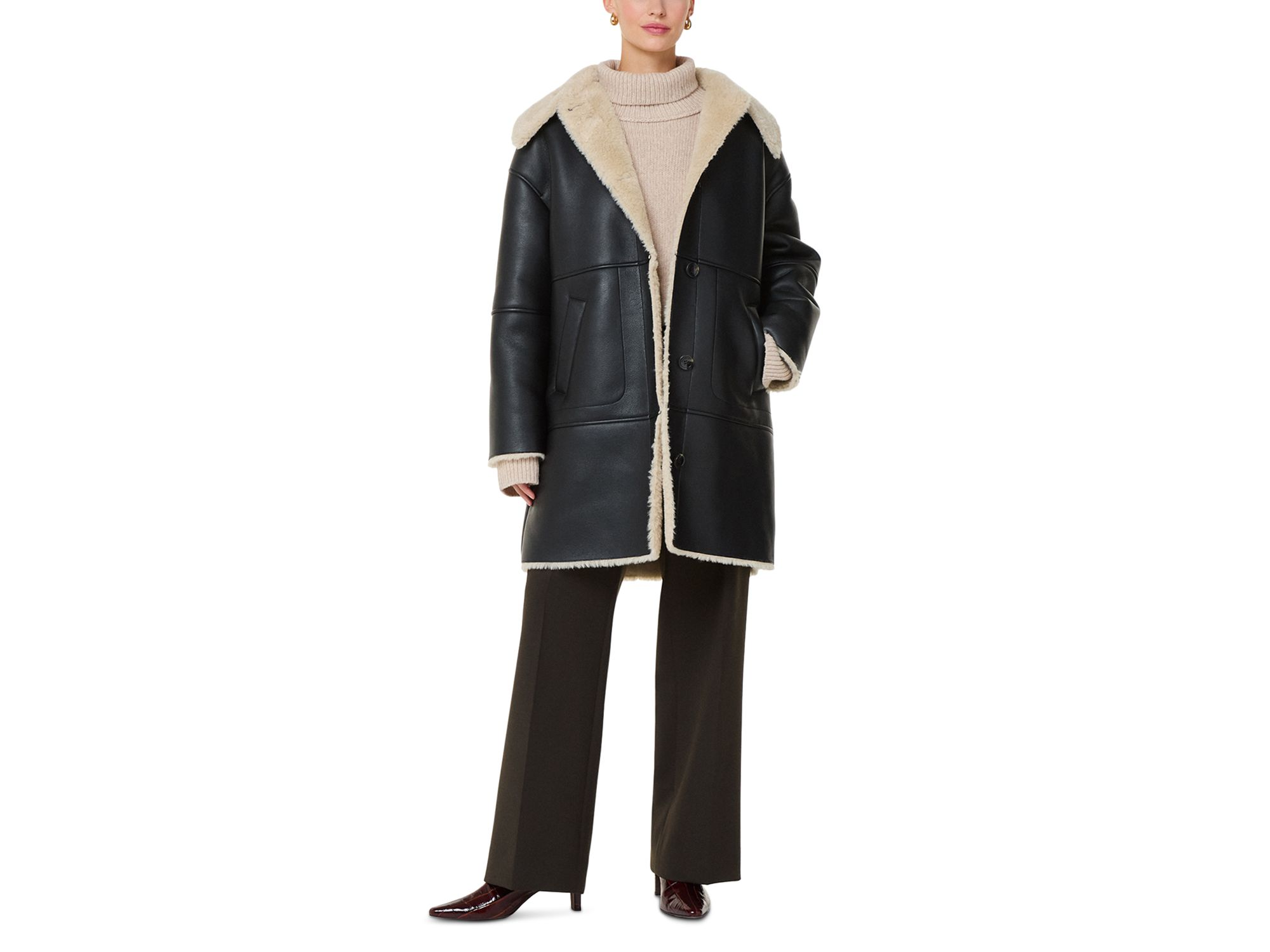 Luella Faux Fur Trim Coat — Image 5