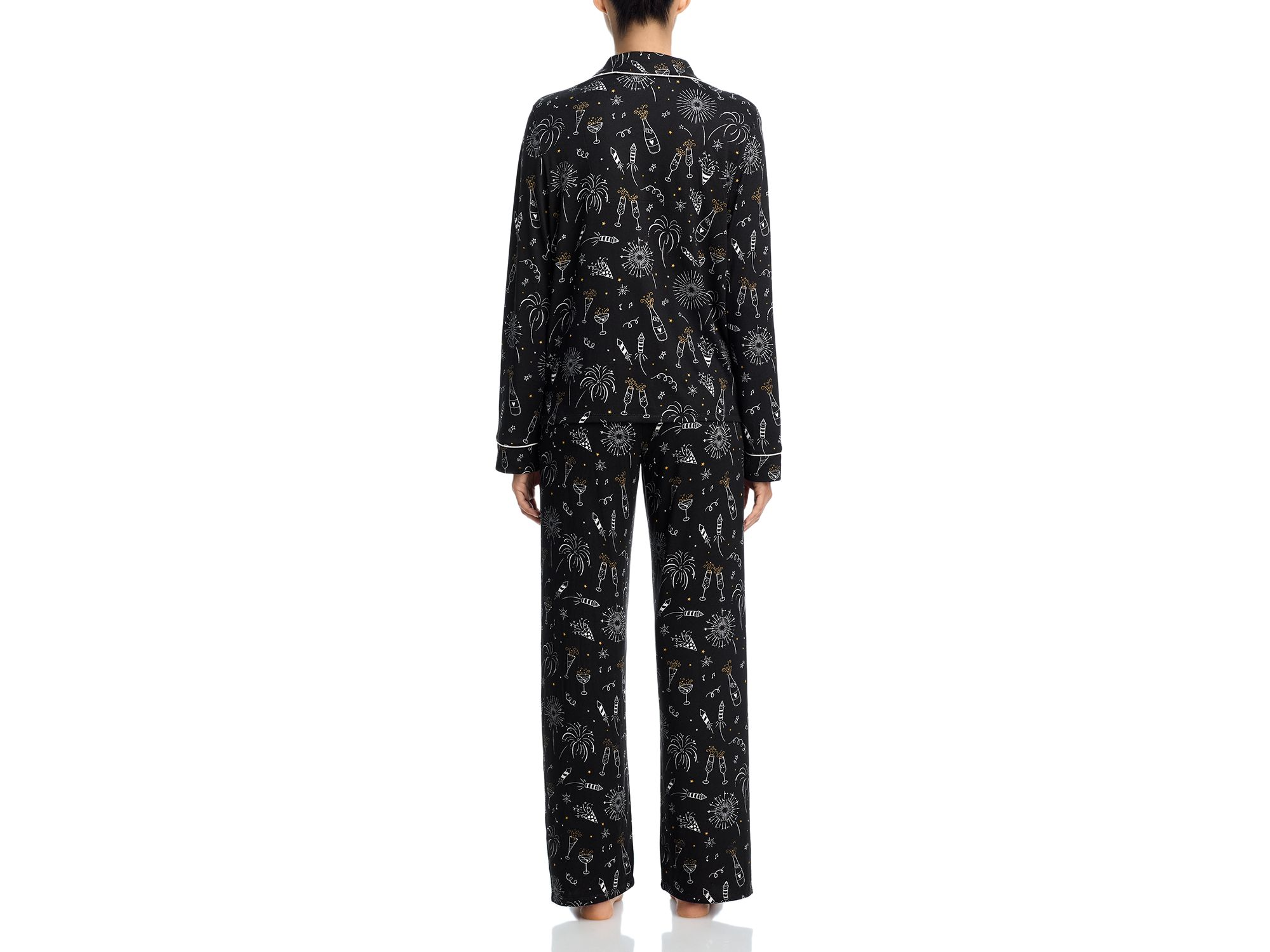Notched Collar Jersey Pajama Set - Exclusive — Image 3