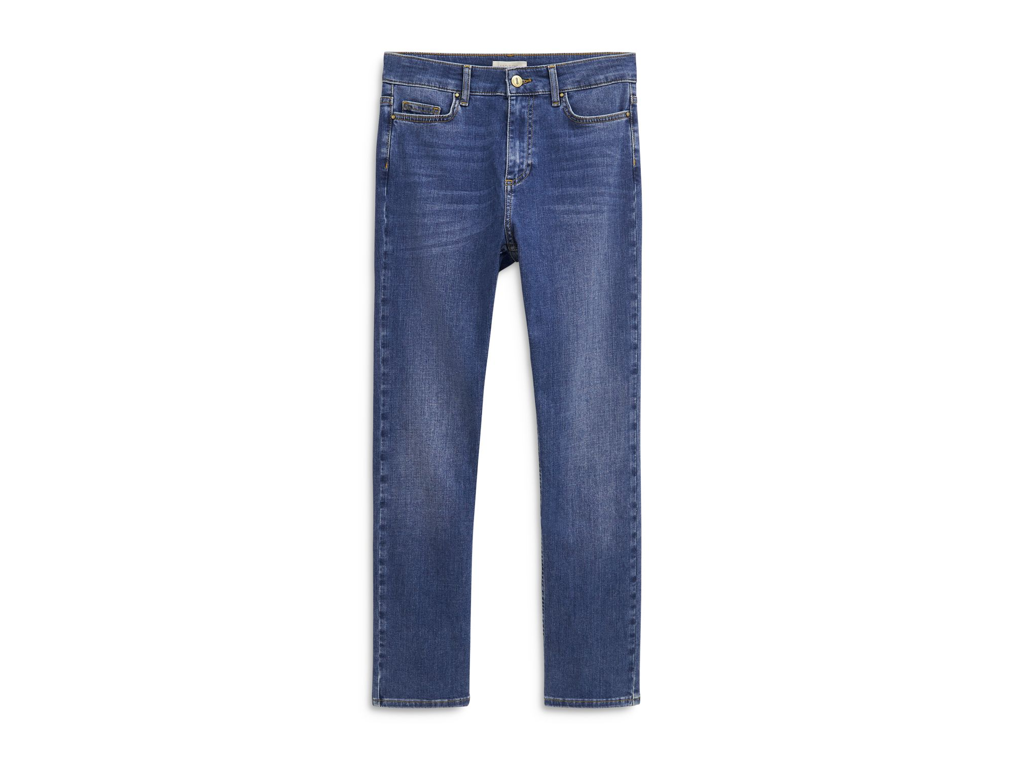 Macy Slim Leg Jeans in Mid Wash — Image 4