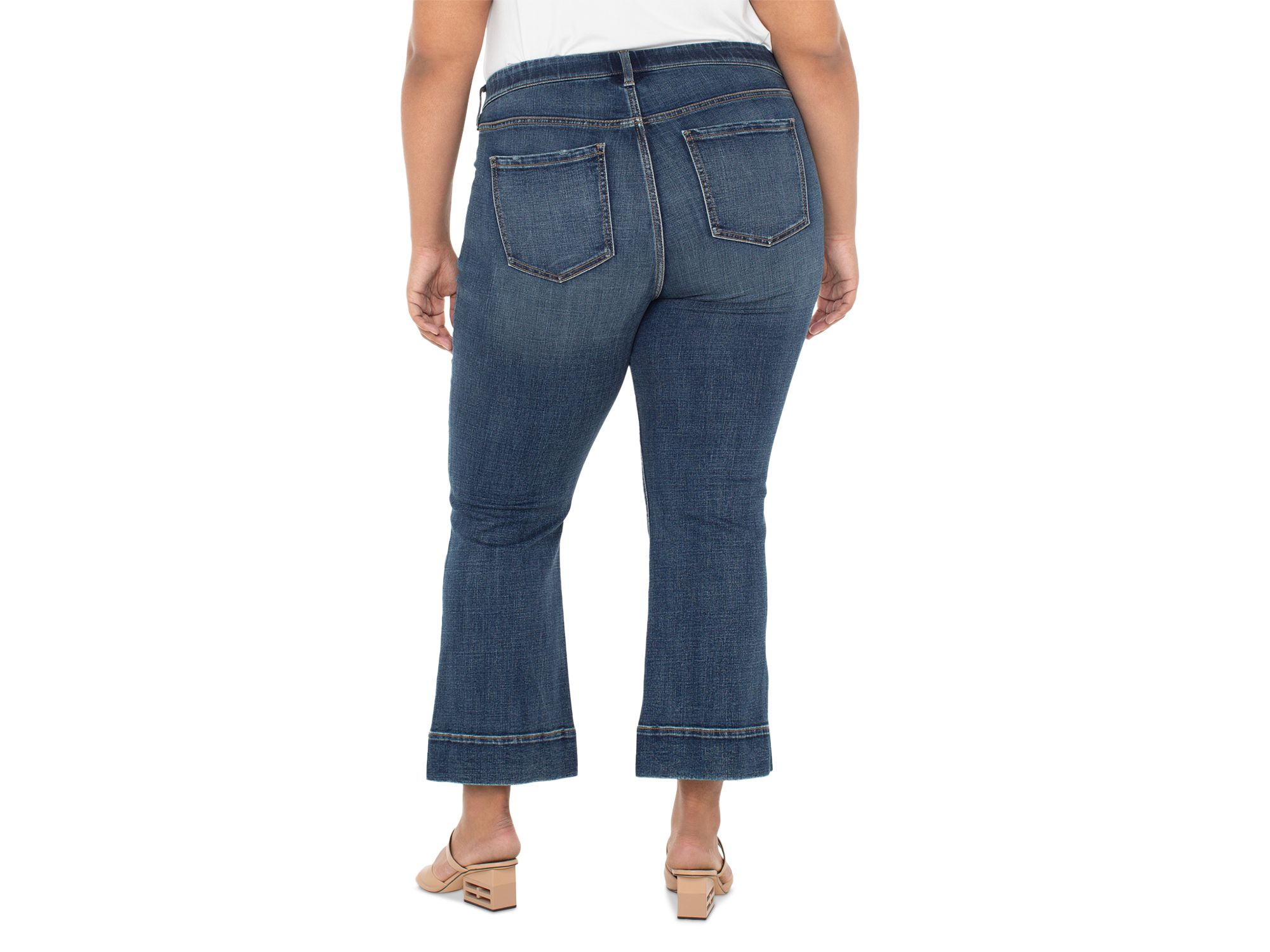 Gia High Rise Ankle Flared Jeans in Amana — Image 3