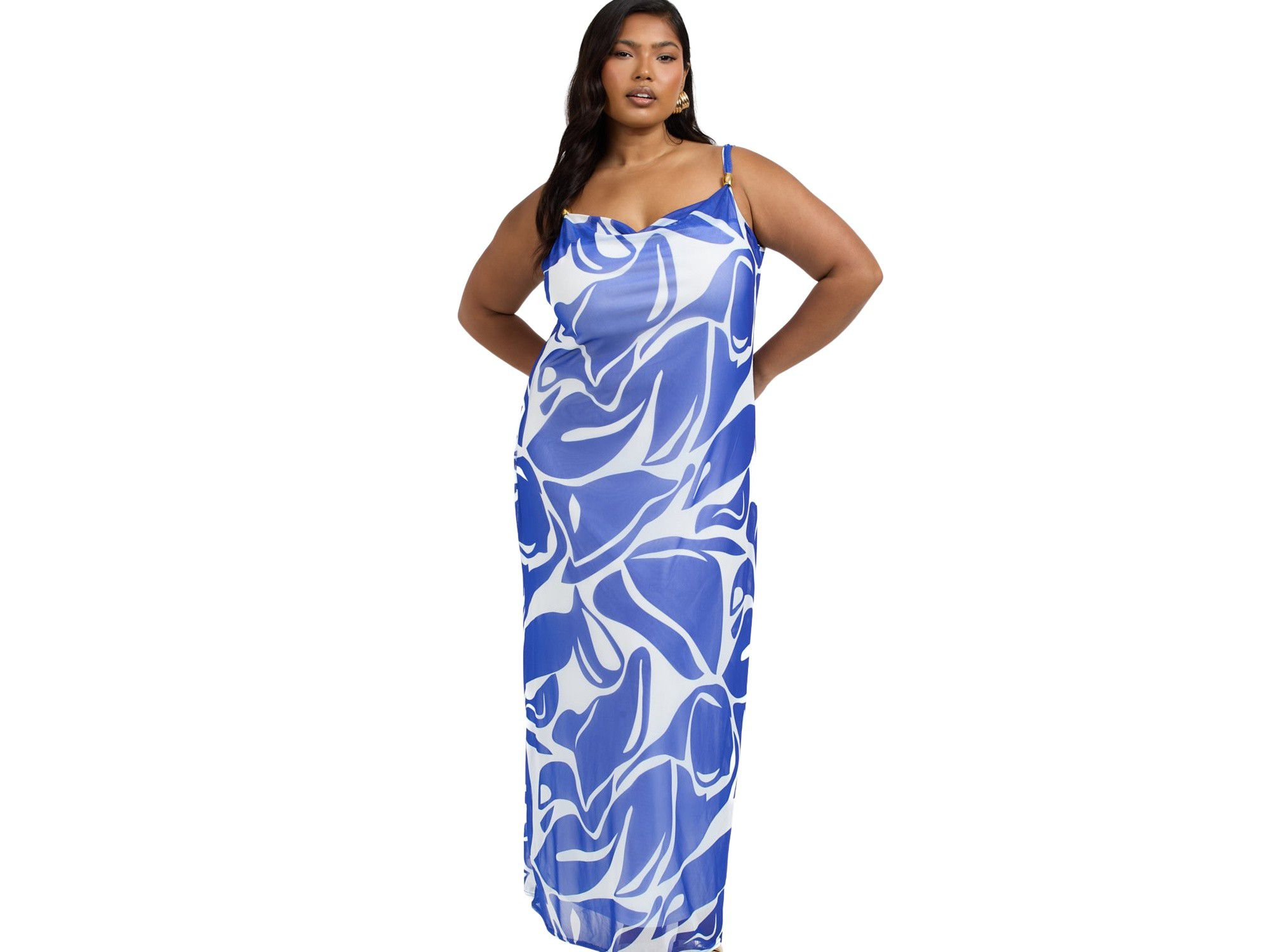 Elegant Patterned Maxi Dress — Image 3
