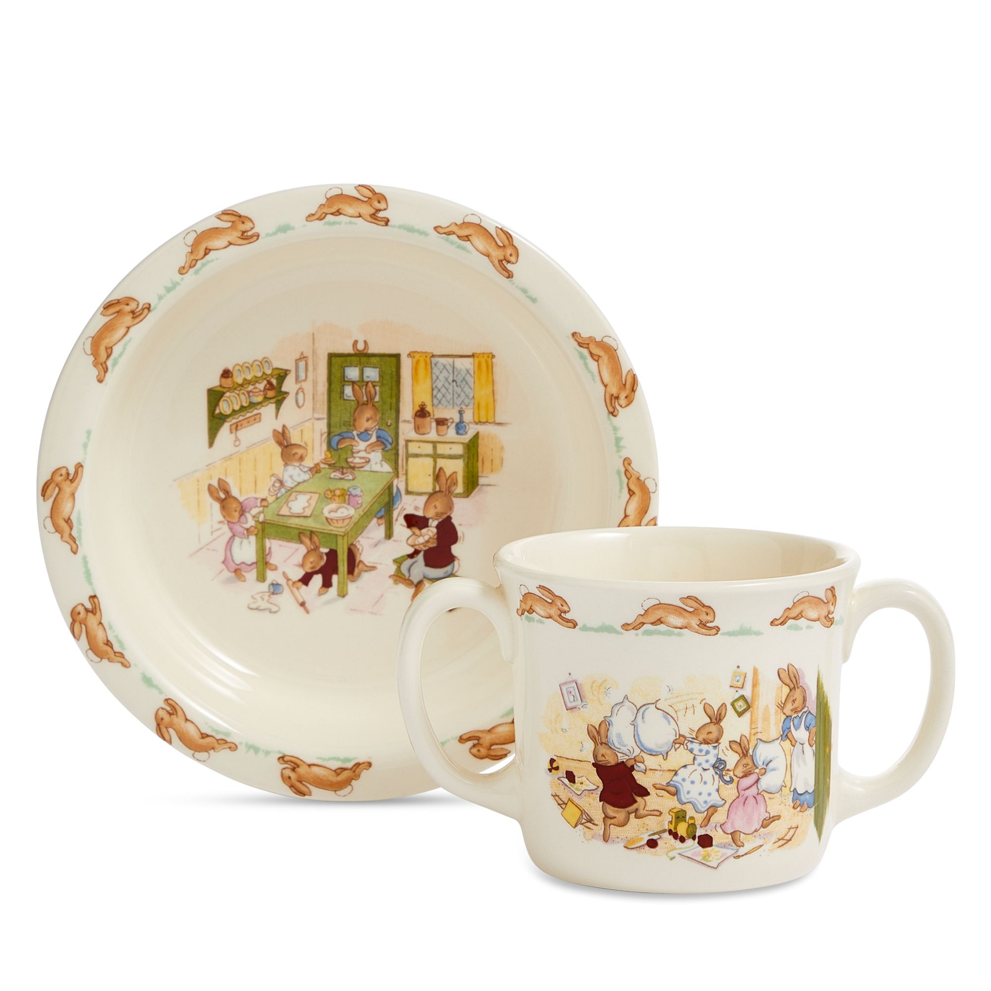Bunnykins Baby Bowl & 2 Handle Mug 2 Piece Set - Image 1