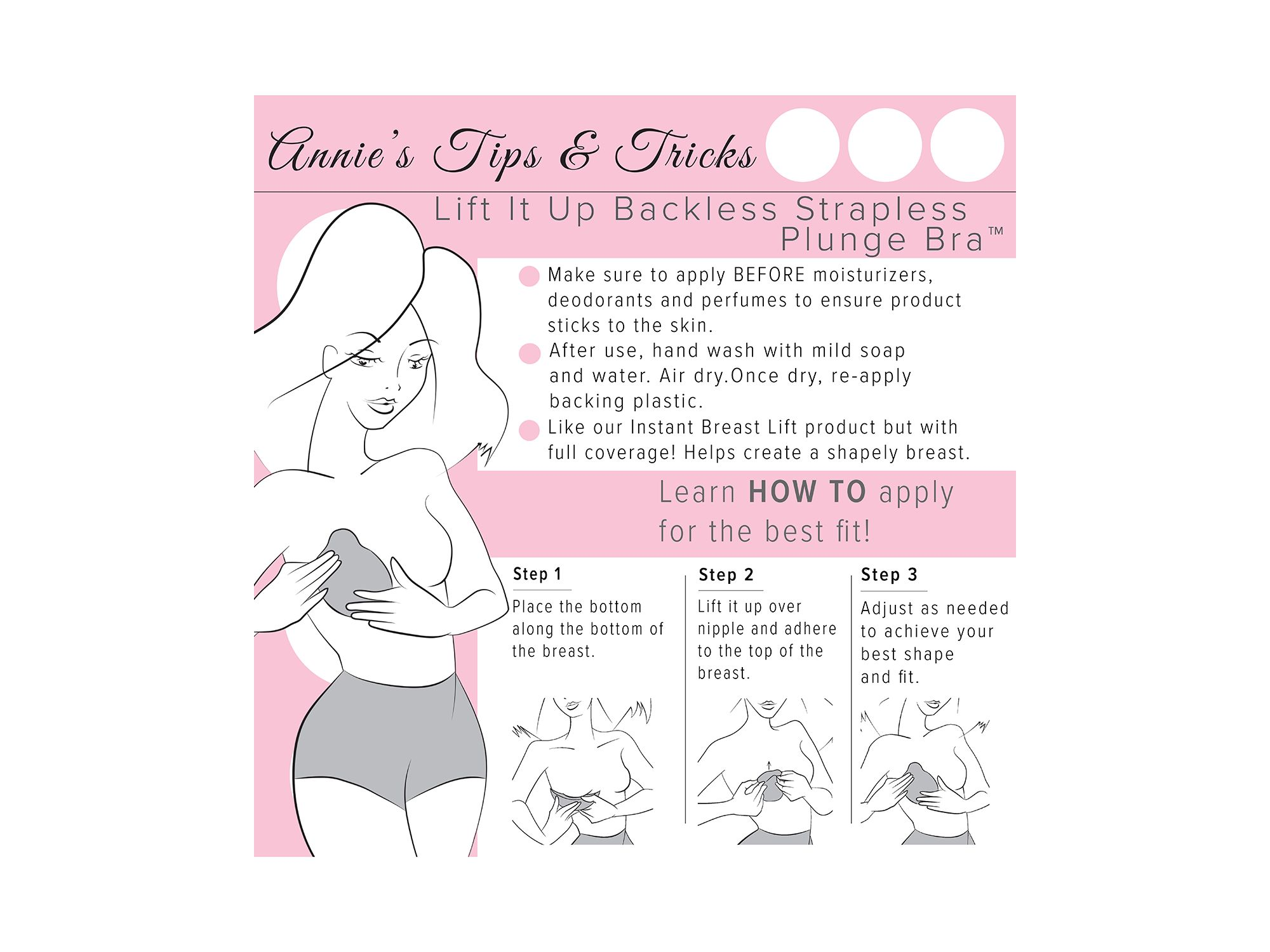 Lift It Up Adhesive Strapless Backless Plunge Bra — Image 6