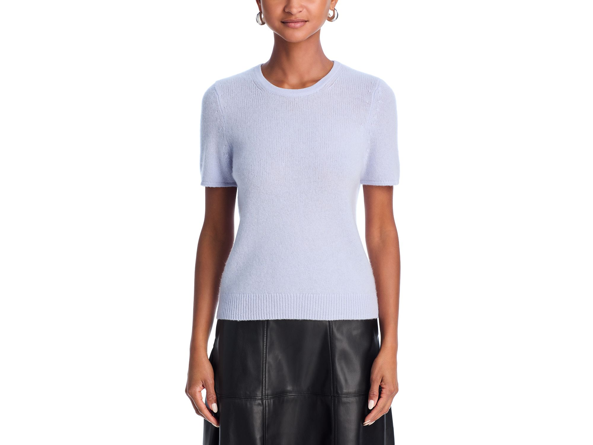 Short Sleeve Cashmere Shell Top - Exclusive — Image 5