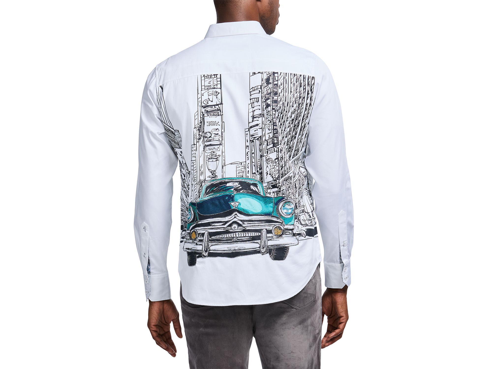 Urban Classics Printed Long Sleeve Button Front Shirt — Image 3