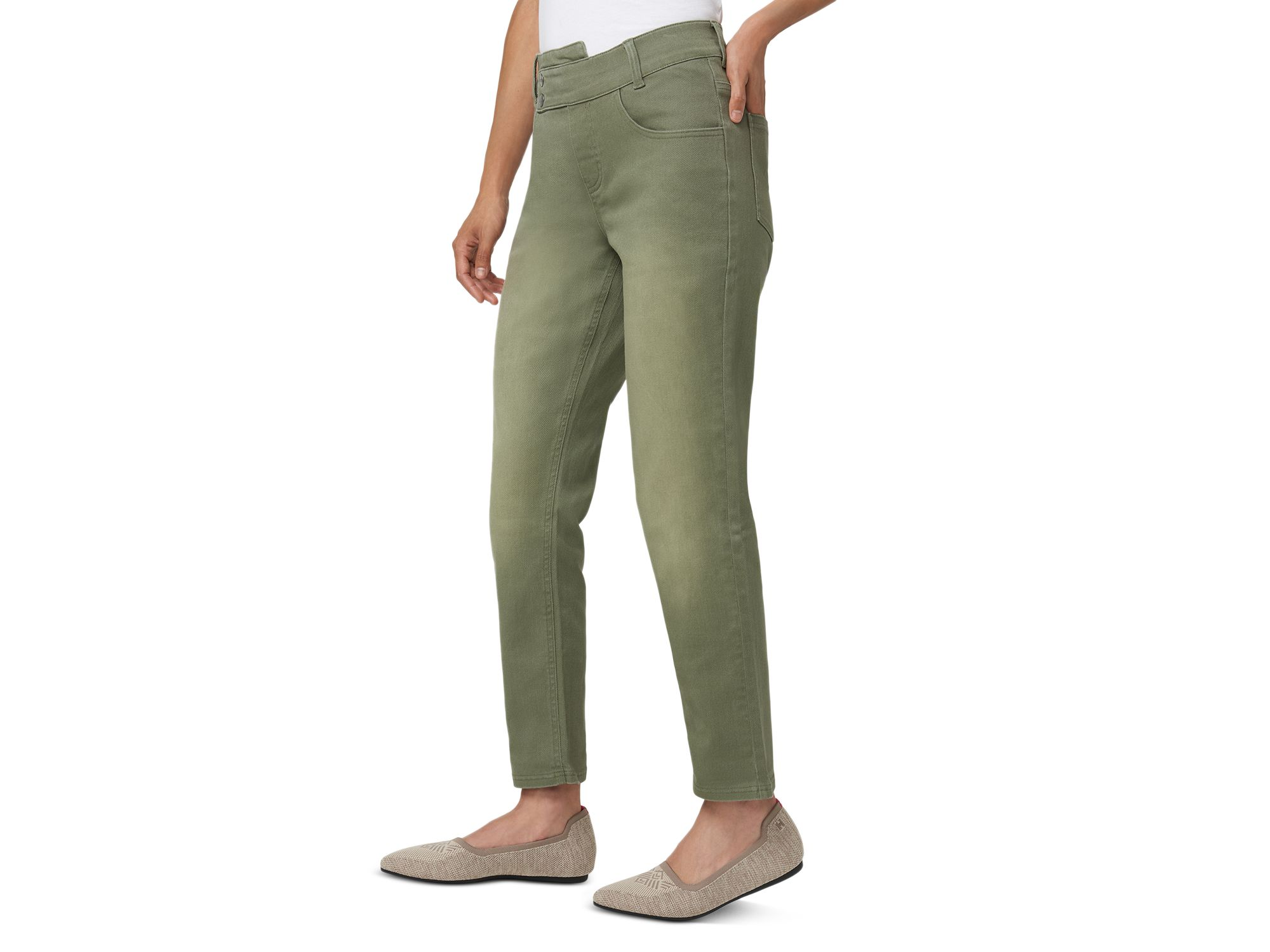 High Rise Girlfriend Denim Leggings — Image 4