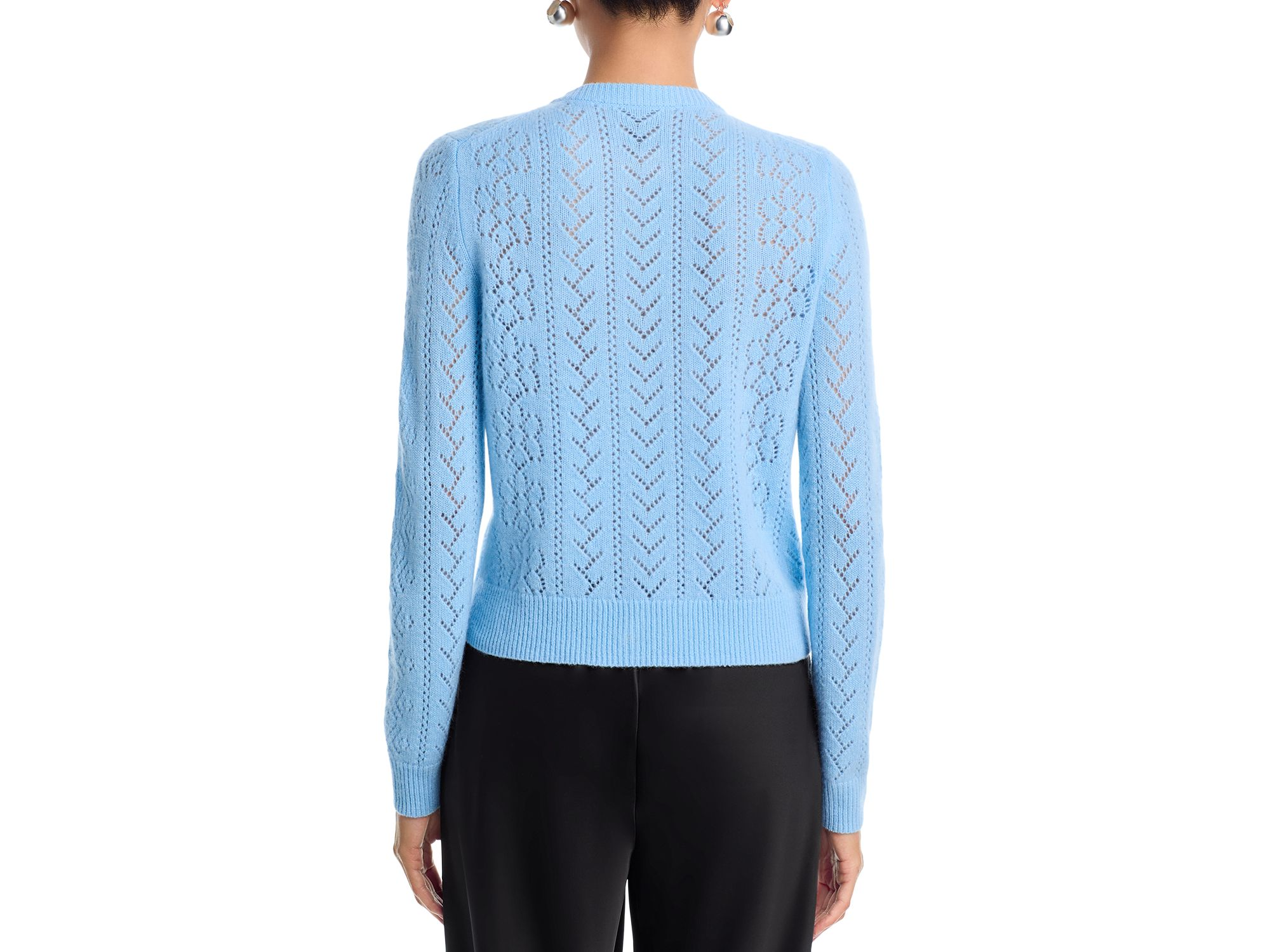 100% Cashmere Crewneck Cardigan Sweater - Exclusive — Image 3