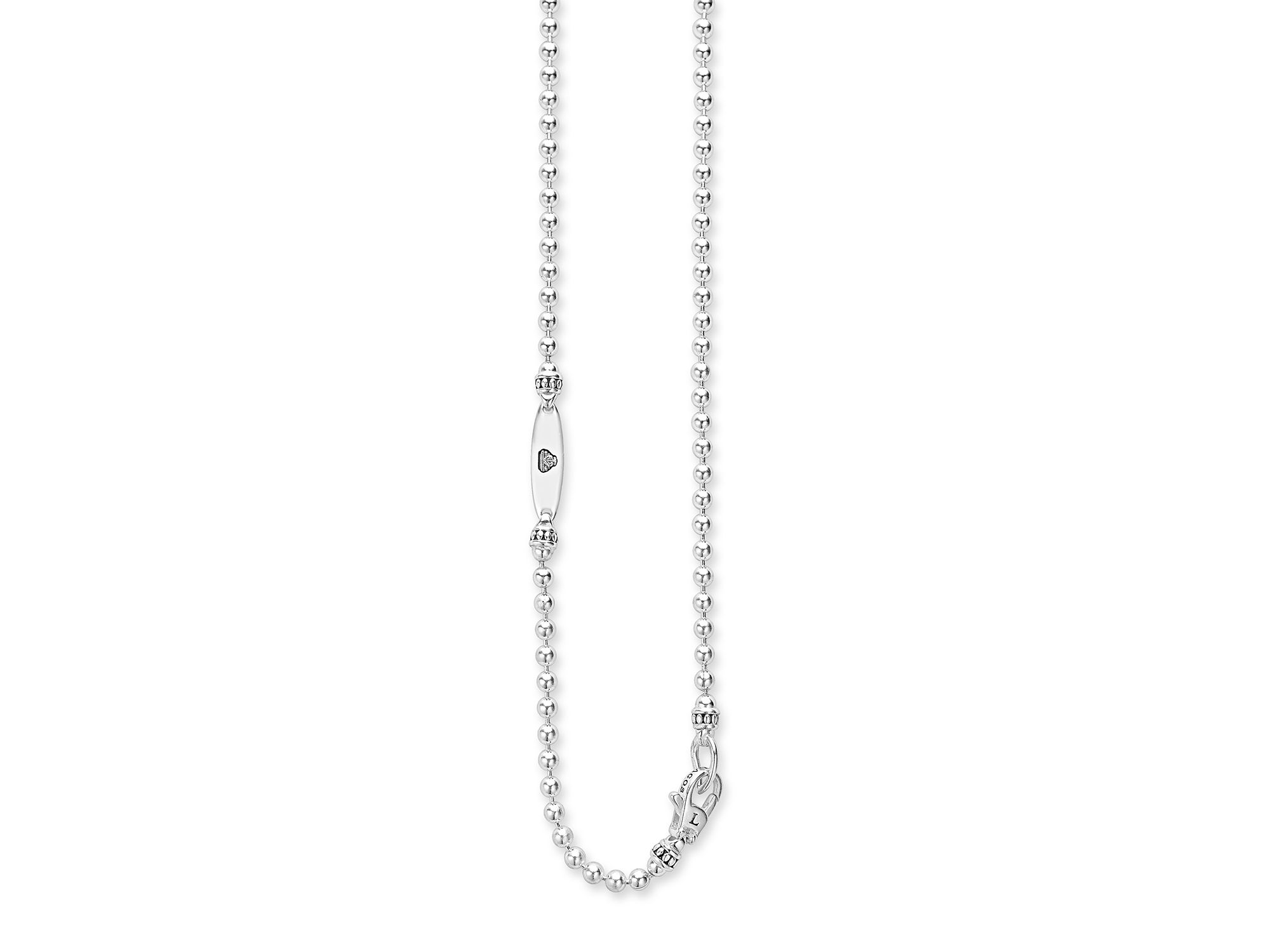 Sterling Diamond Caviar Spark Circle Pendant Necklace — Image 4