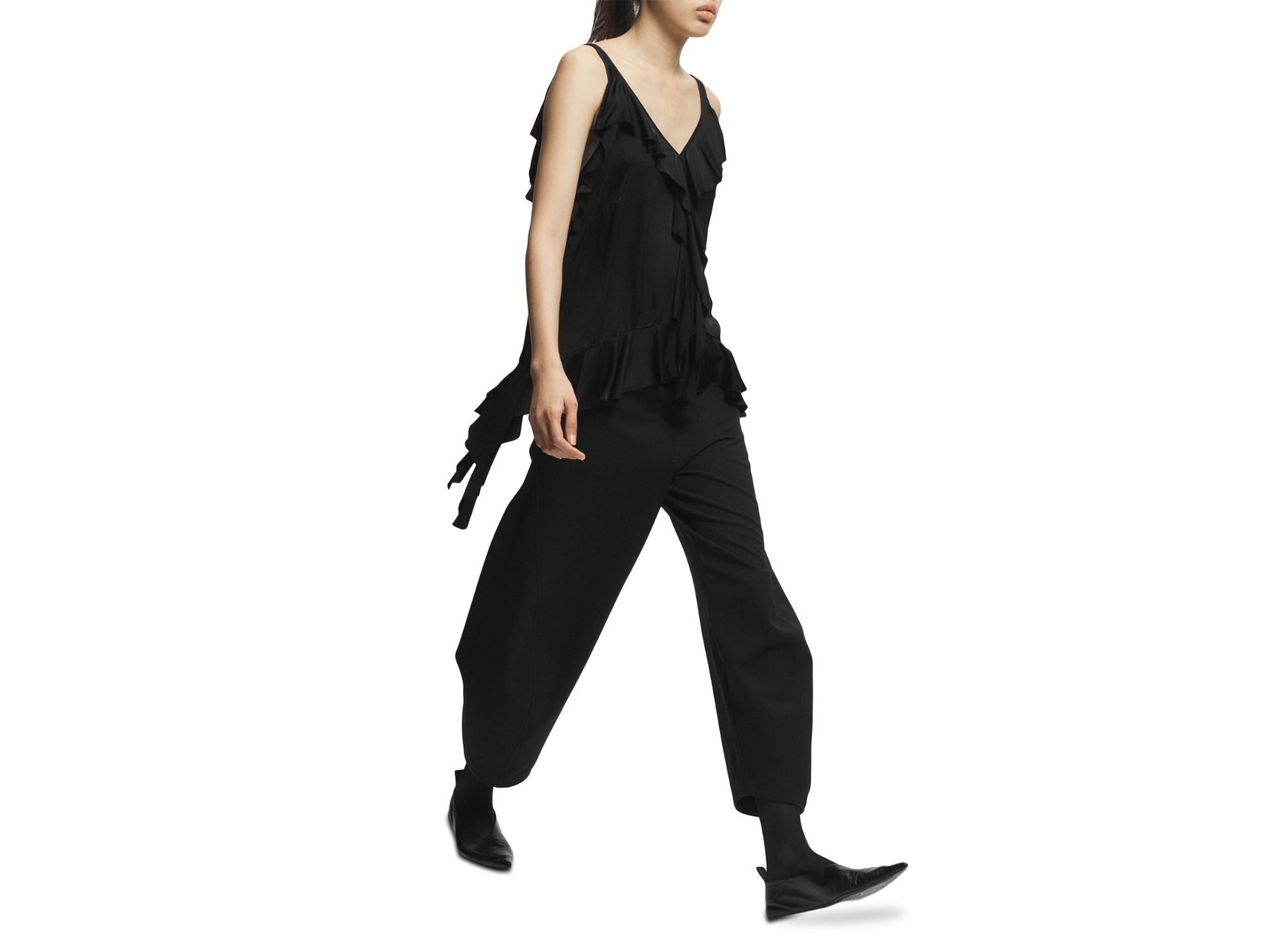 Cade Ruffled V Neck Top — Image 3