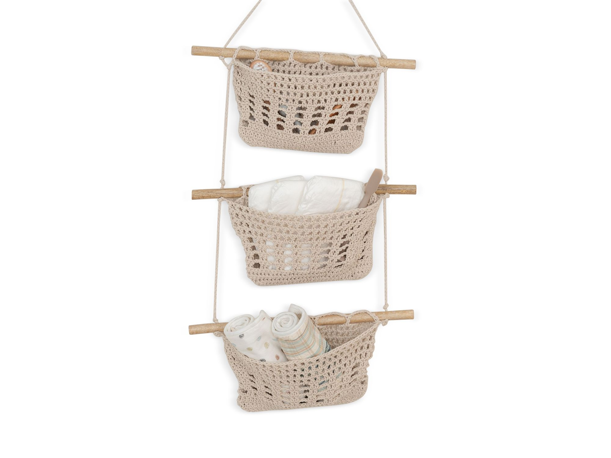 Charlie Farmhouse 3 Tier Toy Hanging Wall Storage — Image 5