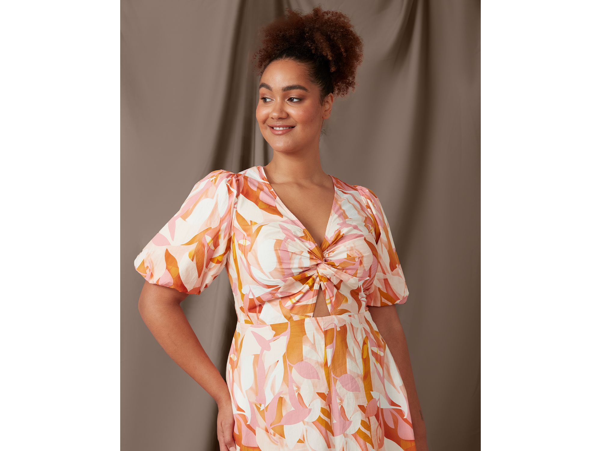 Aura Cascade Midi Dress — Image 3