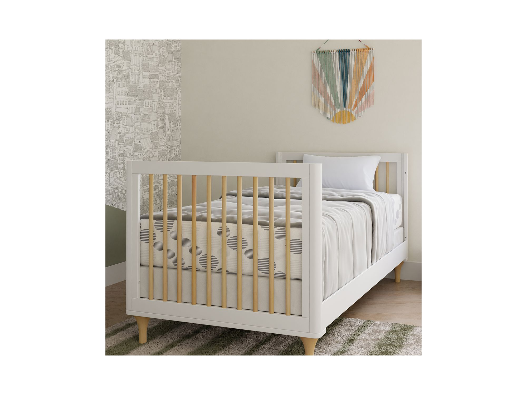 Lolly 4 in 1 Convertible Mini Crib and Twin Bed with Toddler Bed Conversion Kit — Image 5