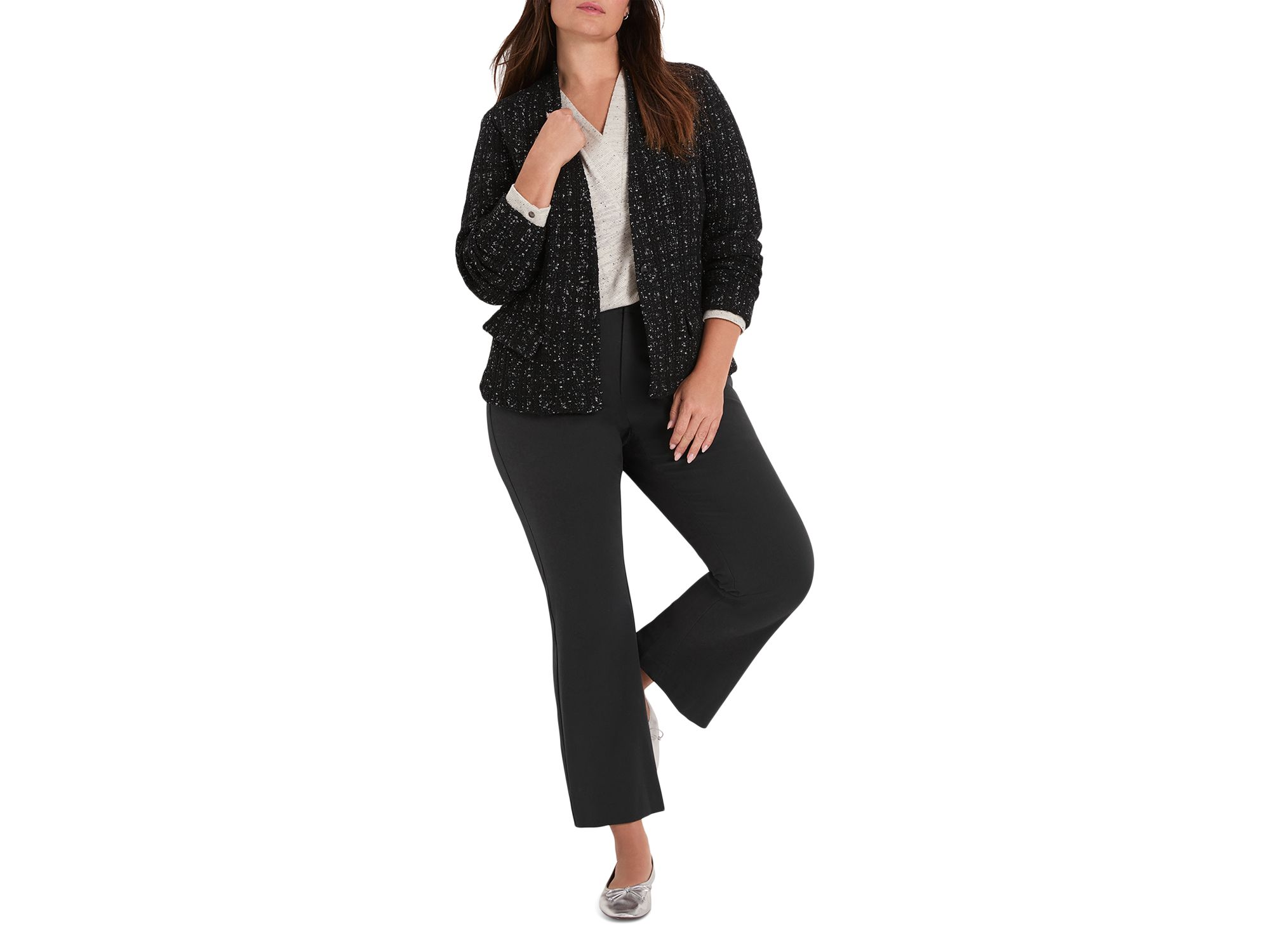 Metallic Grid Knit Jacket — Image 4