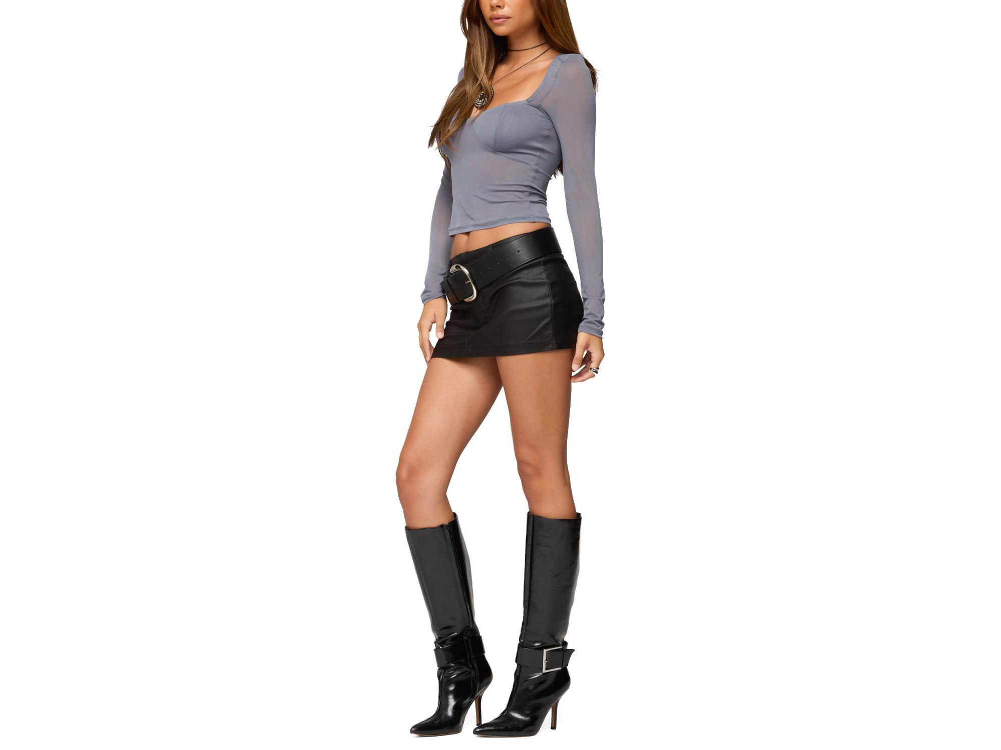 Linnet Sheer Mesh V Neck Top — Image 5