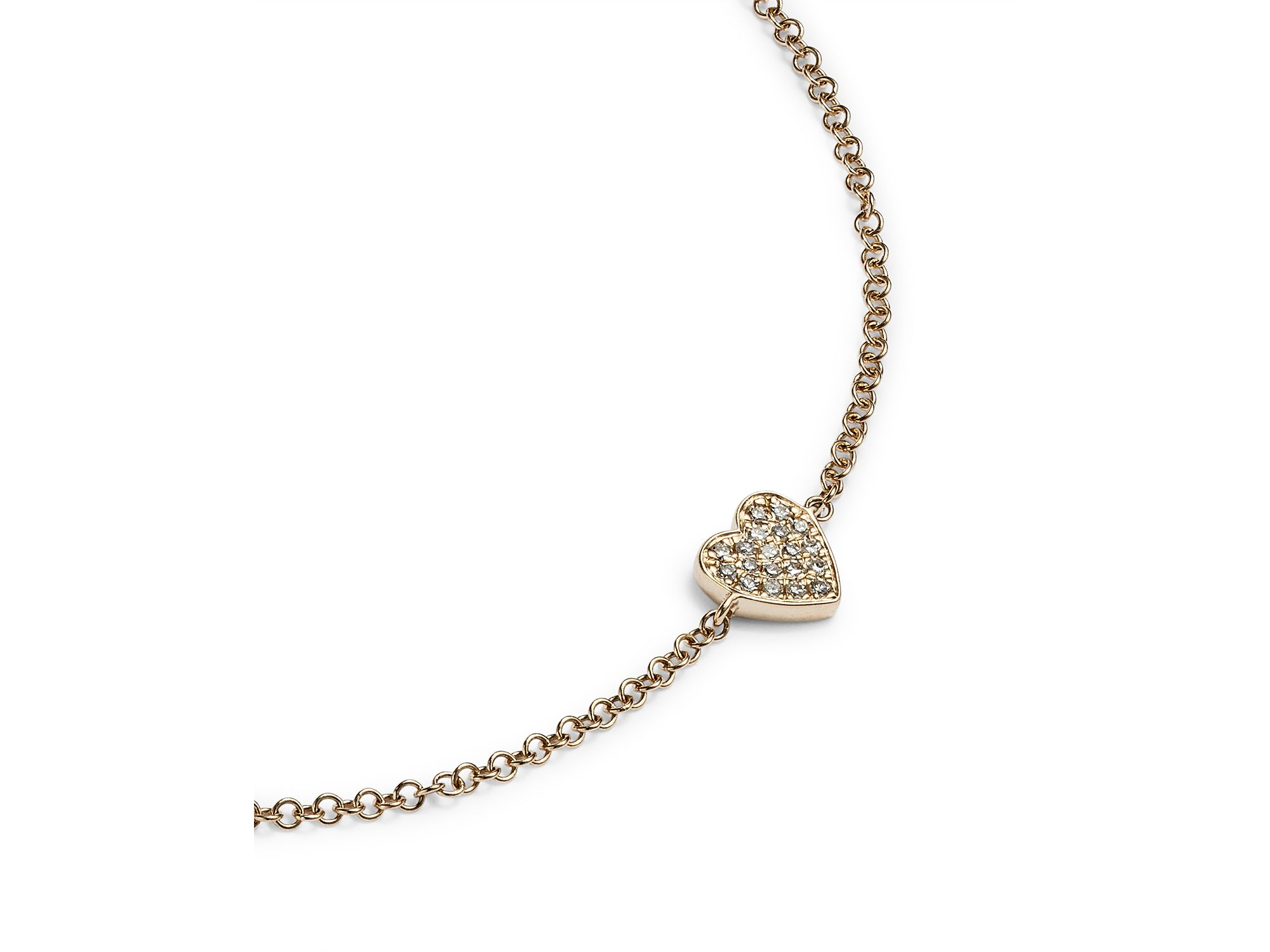 14K Yellow Gold Diamond Heart Bracelet - Exclusive — Image 6