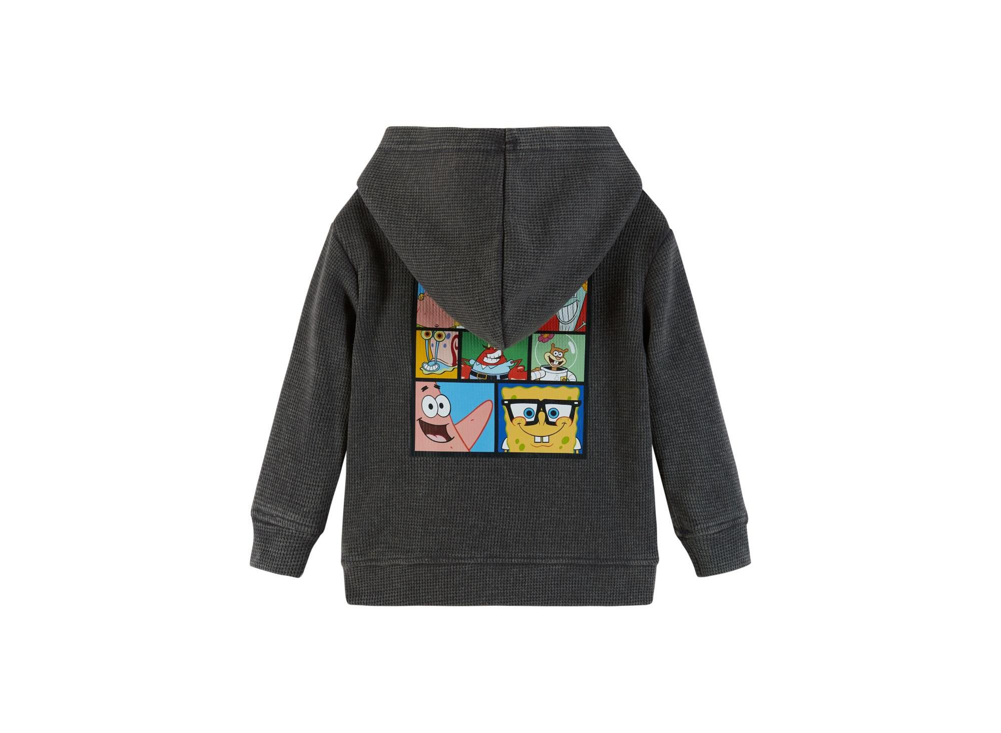 Boys' SpongeBob SquarePants x Stone-Washed Hooded Waffle Tee - Little Kid — Image 3