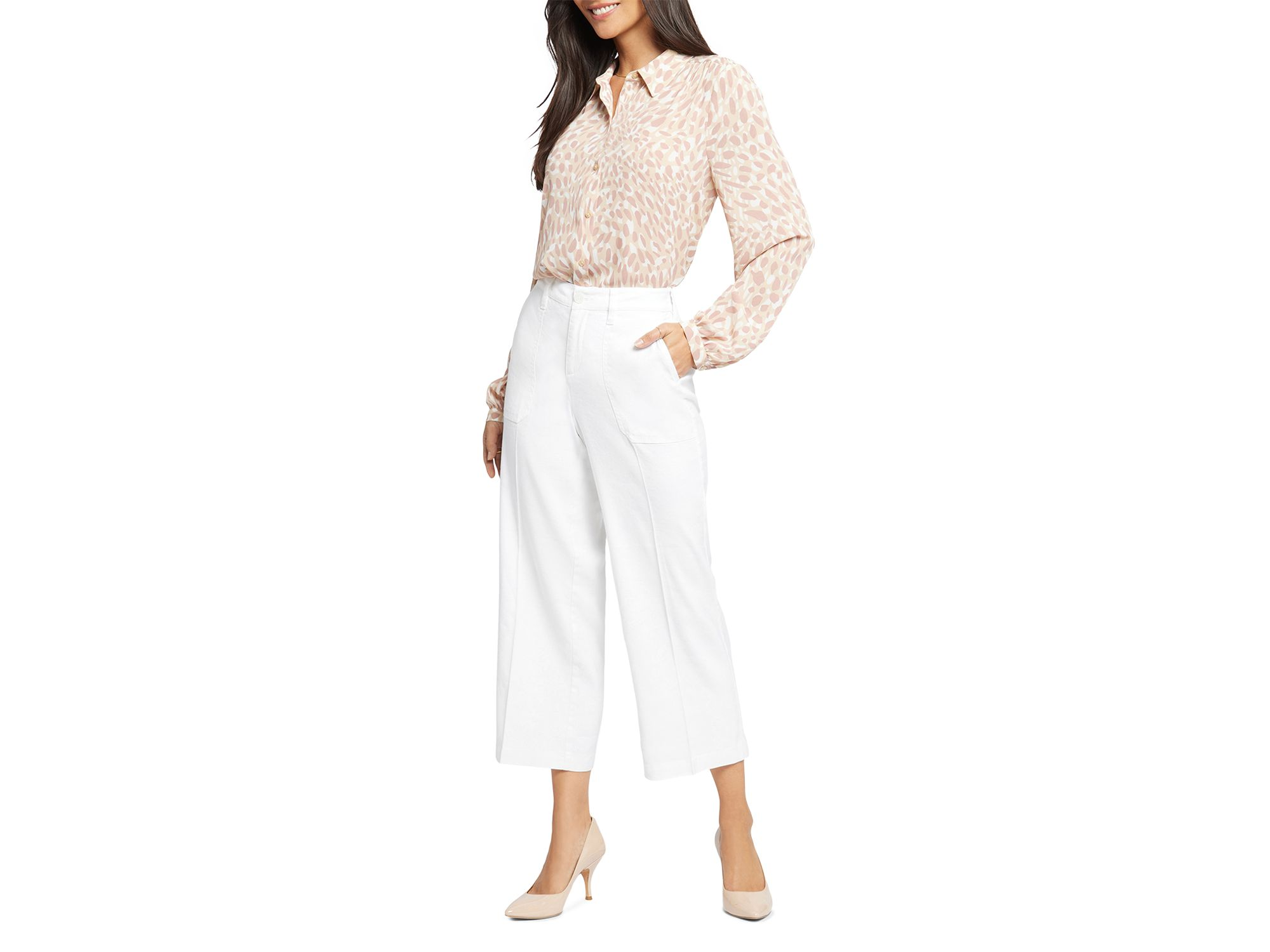 Wide Leg Cropped Pants — Image 3