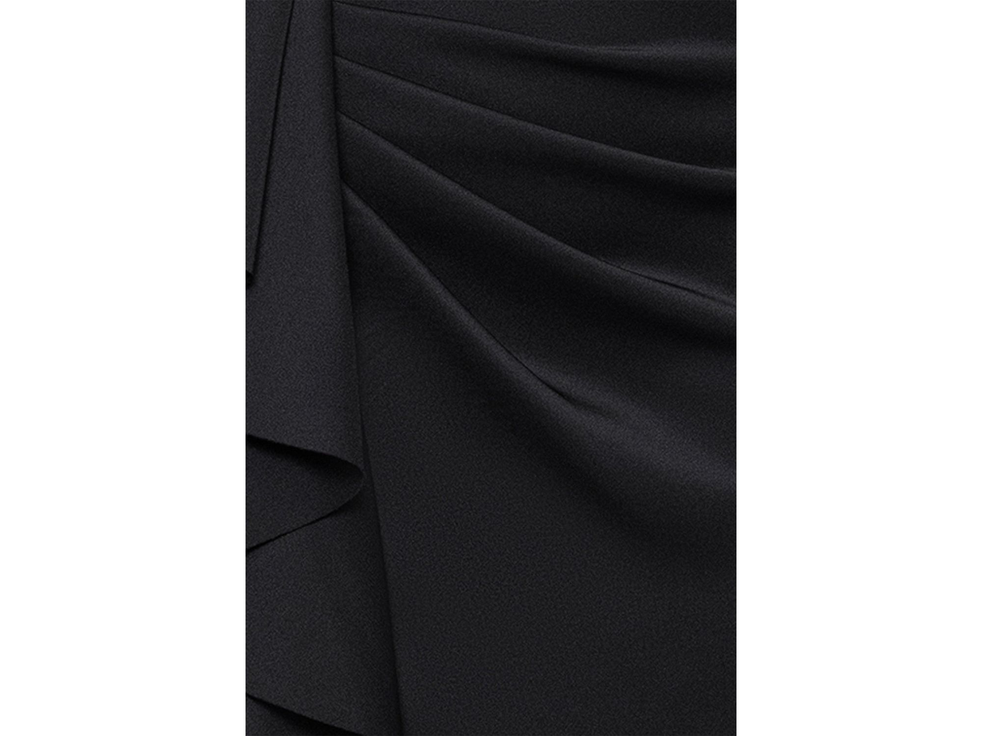 One Shoulder Ruffle Scuba Crepe Dress - Exclusive — Image 4