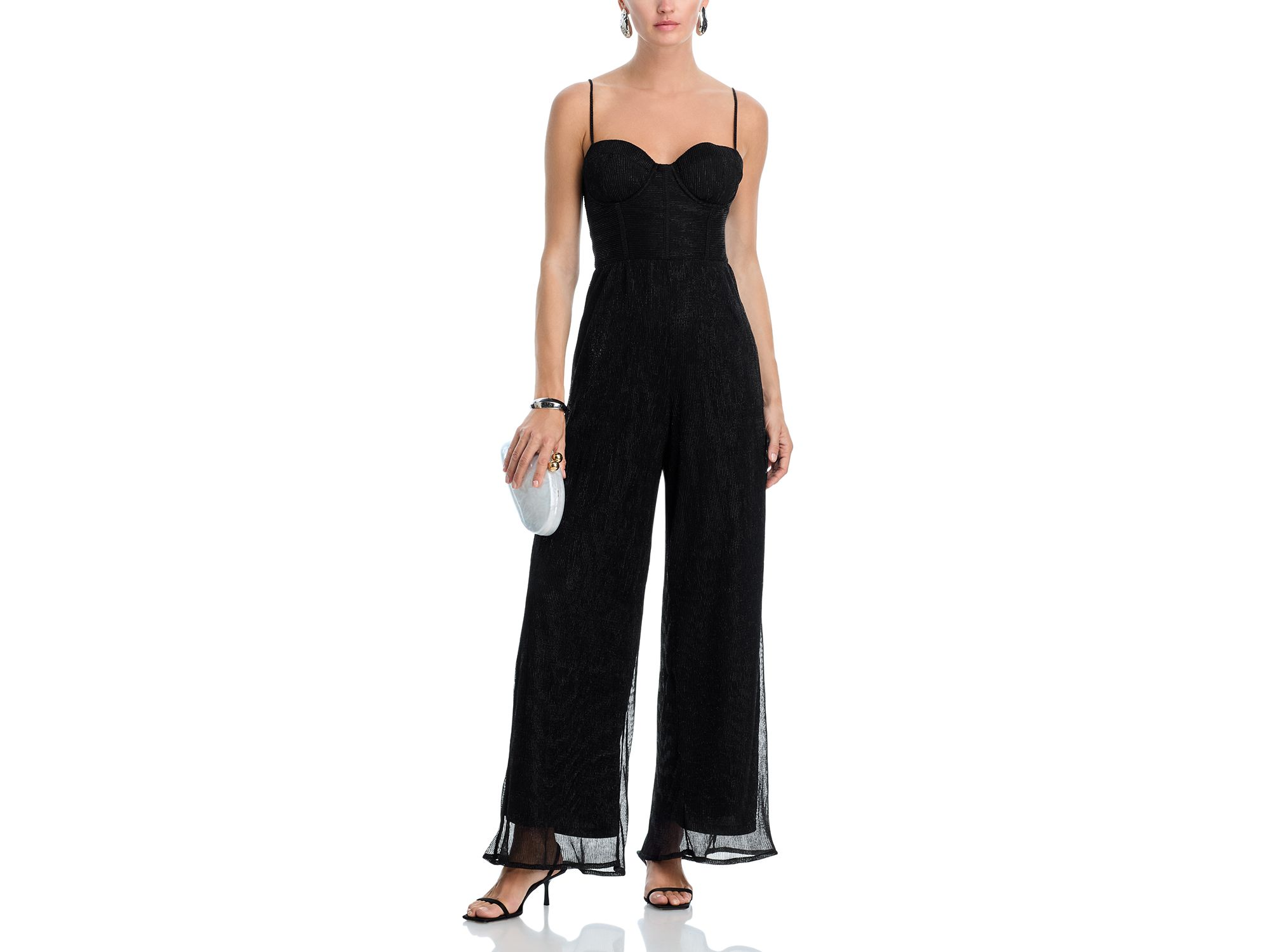 Metallic Crinkle Jumpsuit - Exclusive — Image 3