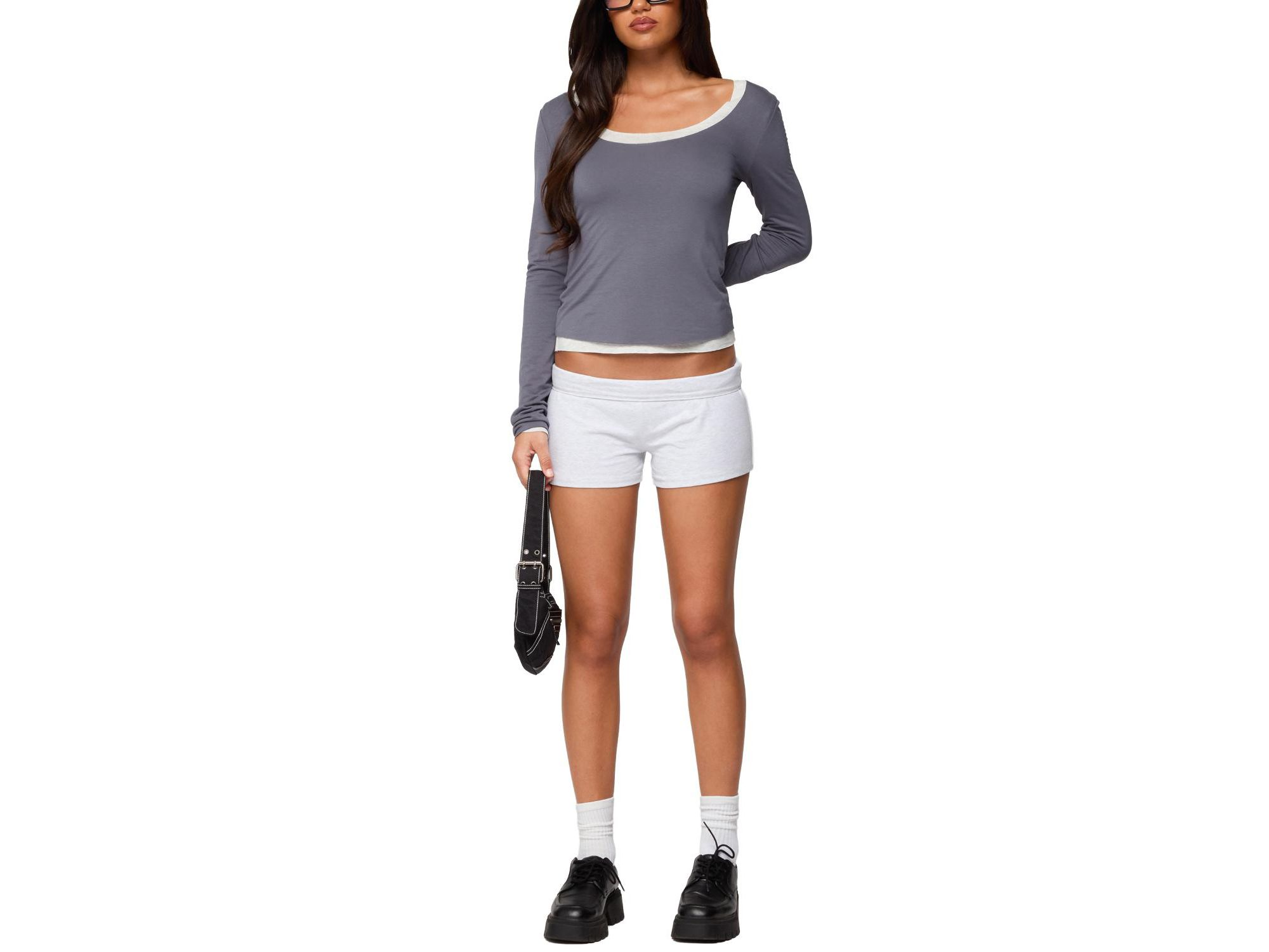 Orella Contrast Layered Long Sleeve Top — Image 4