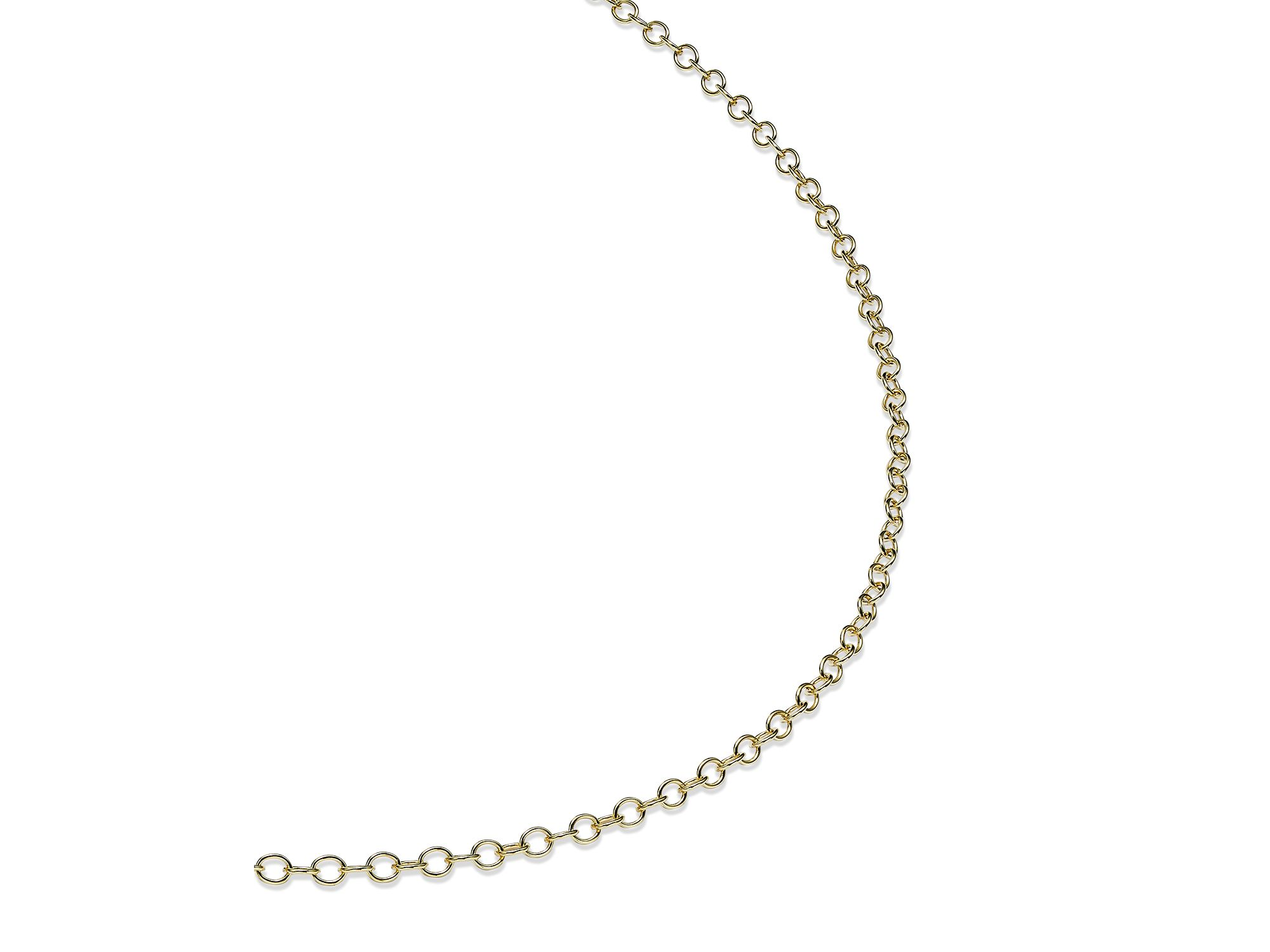 18K Yellow Gold Oval Link Chain Necklace, 24" — Image 5