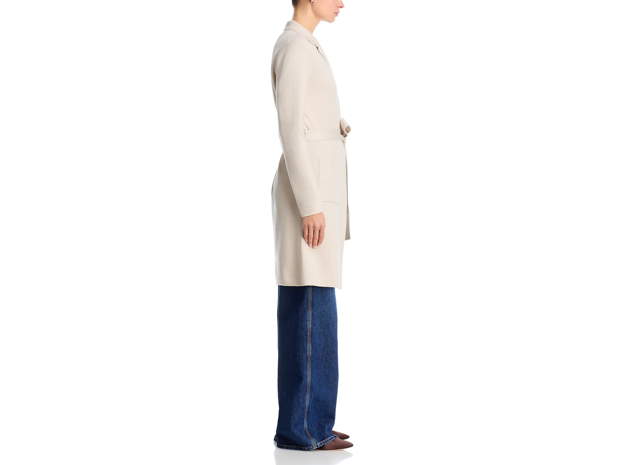 Knit Belted Cardigan Sweater — Image 5