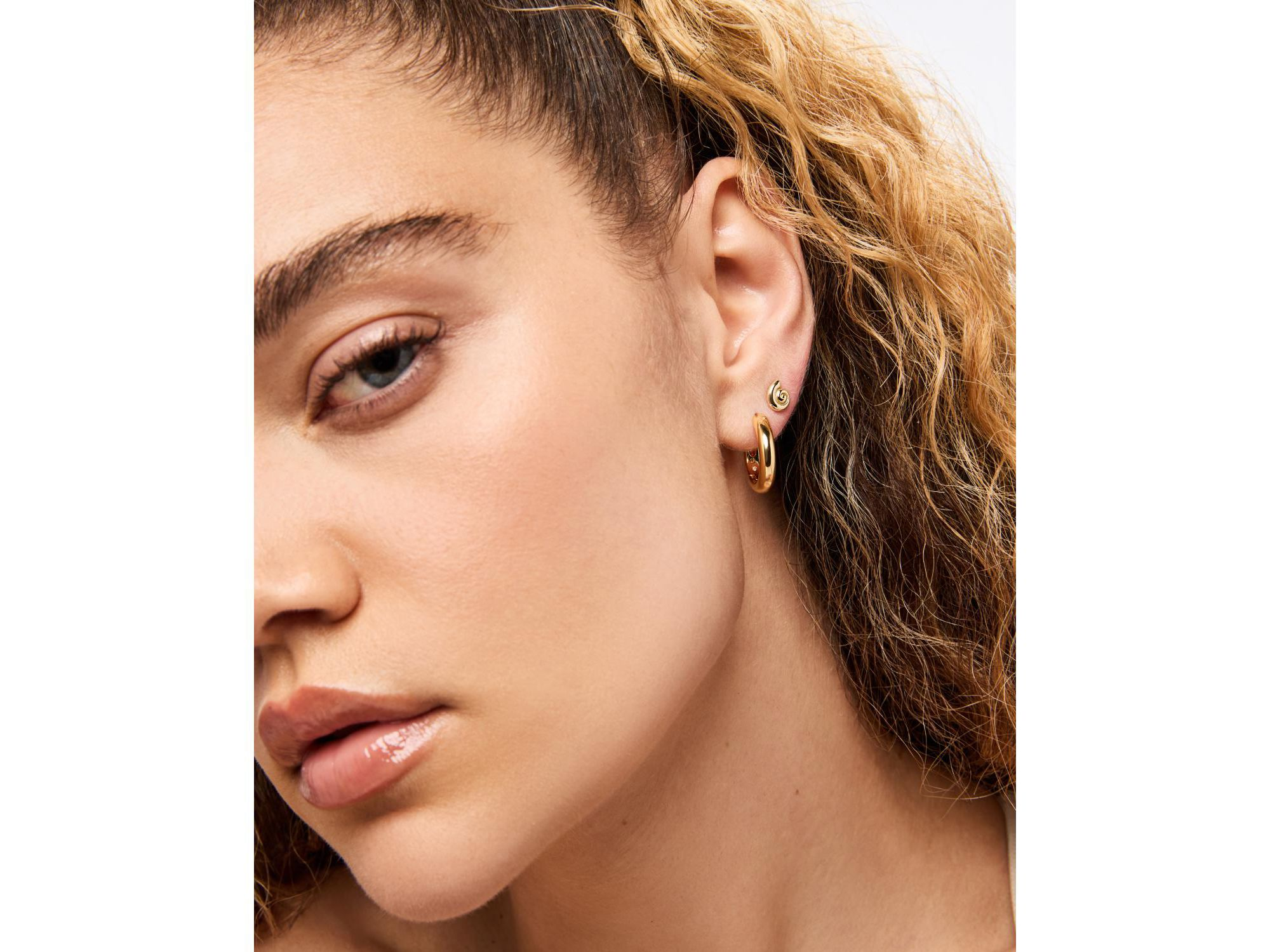 Gold Ariel Stud Earrings — Image 3