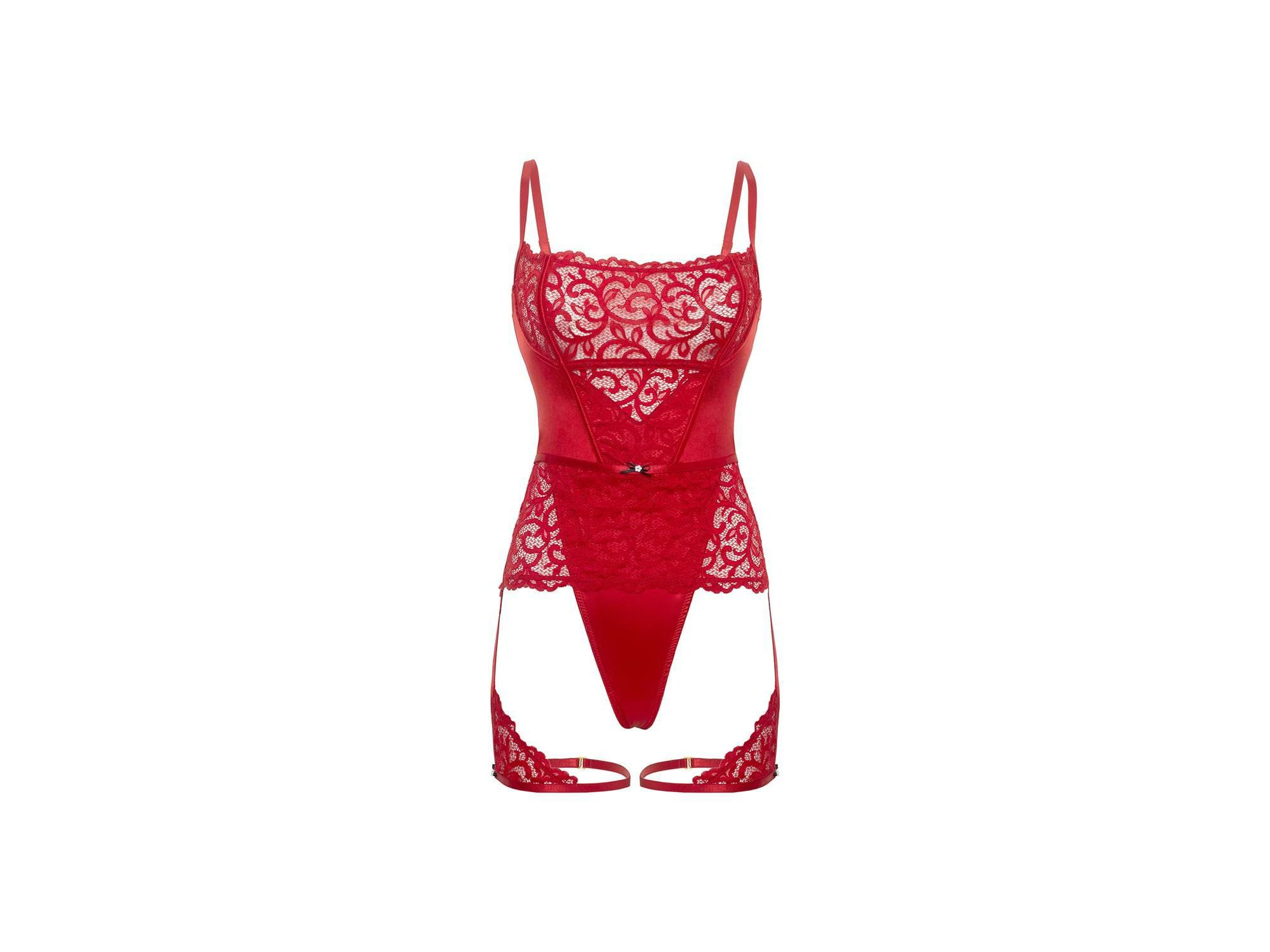 Plus Candice Satin & Lace Teddy — Image 3