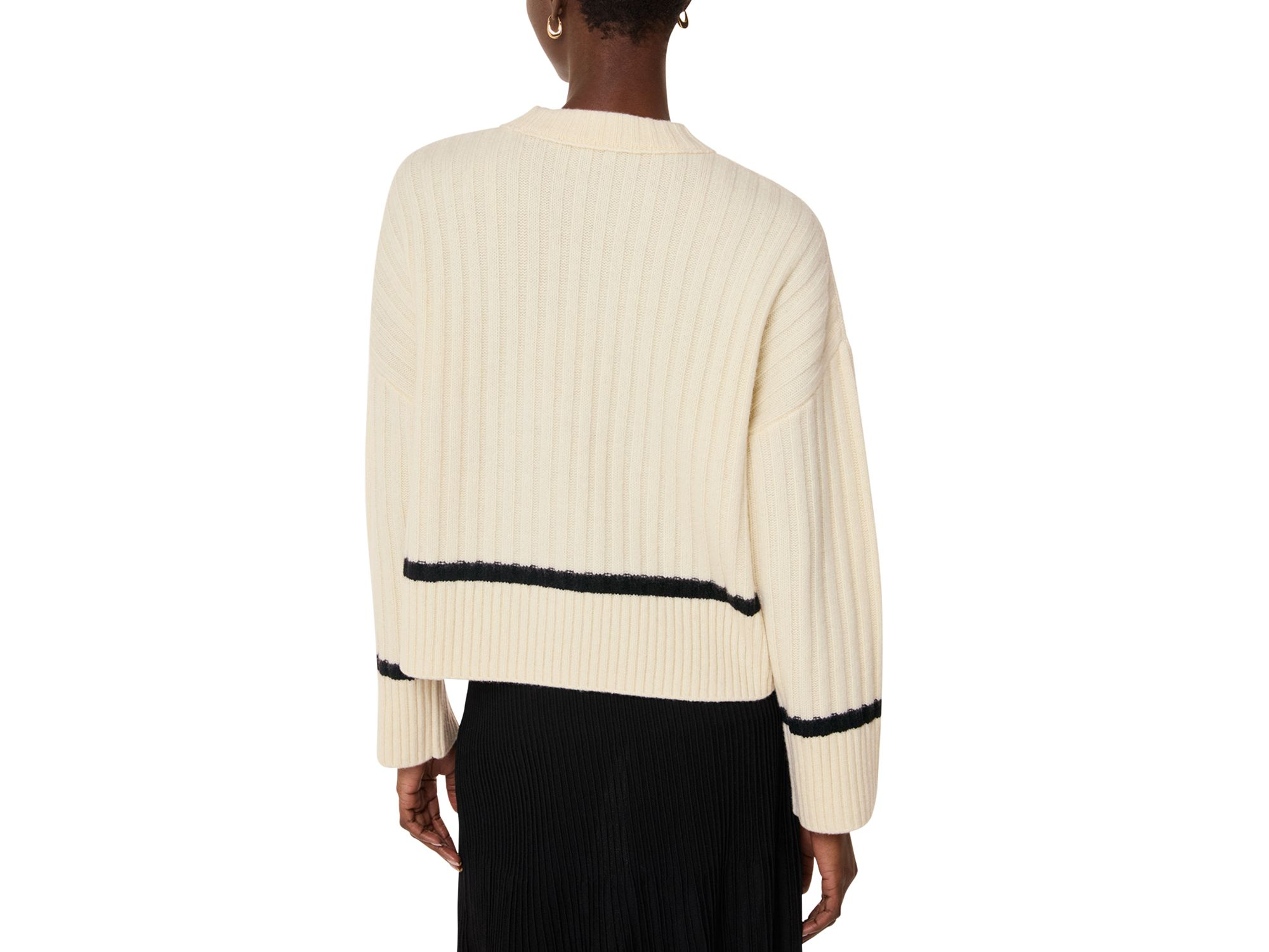 Graphic Intarsia Wool Blend Crewneck Knit Sweater — Image 3