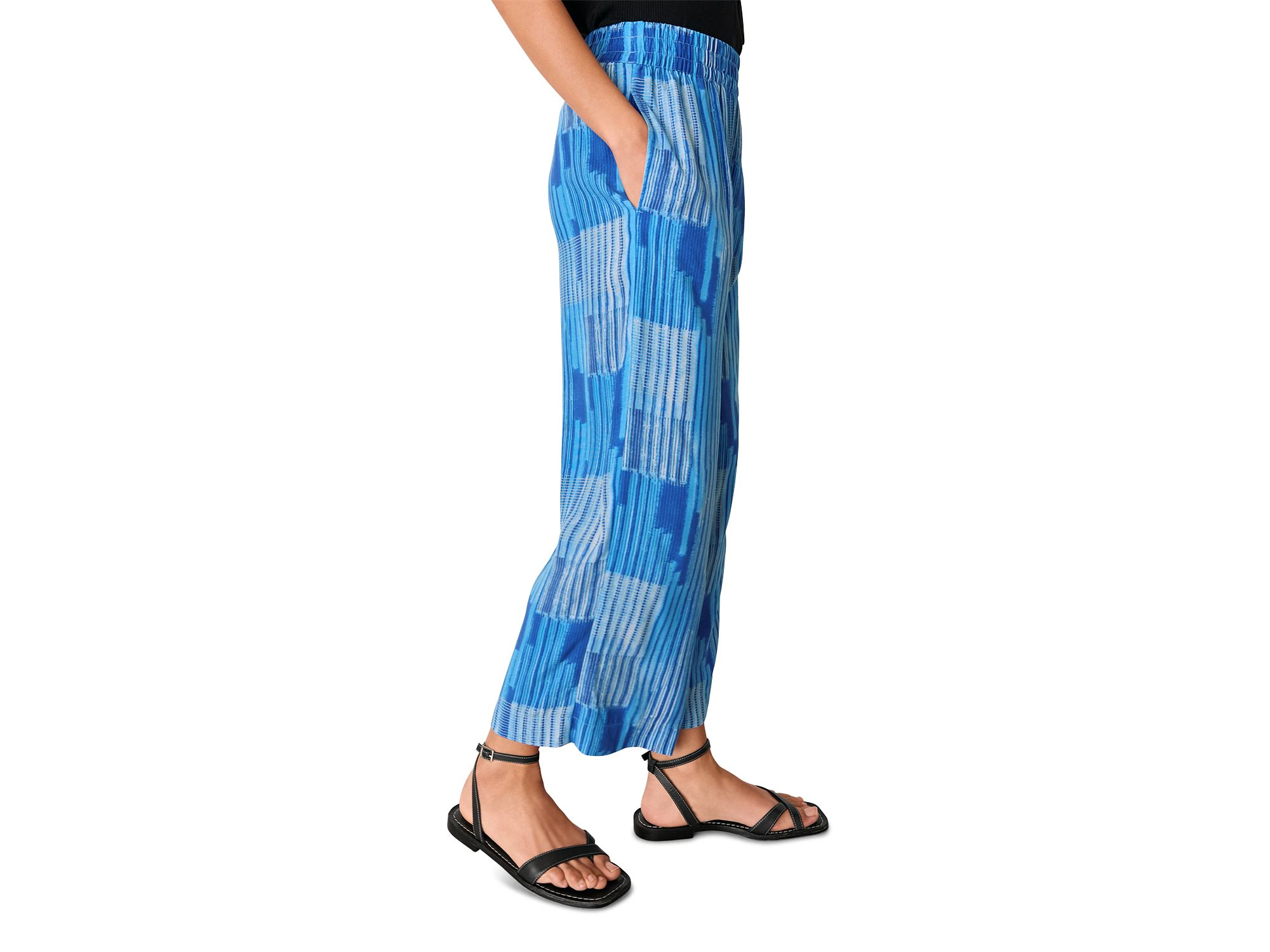 Stripe Print Cropped Pants — Image 4