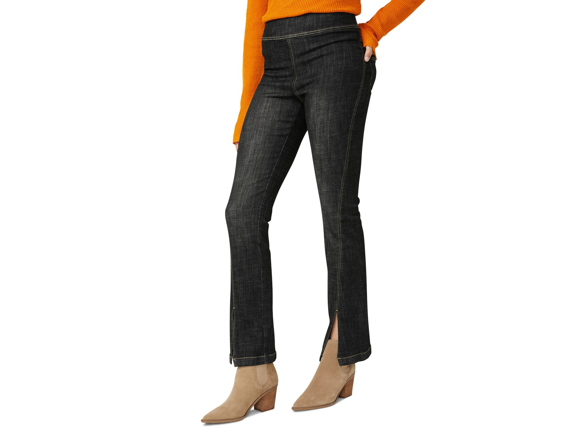 Crosshatch High Rise Bootcut Jeans in Black — Image 5
