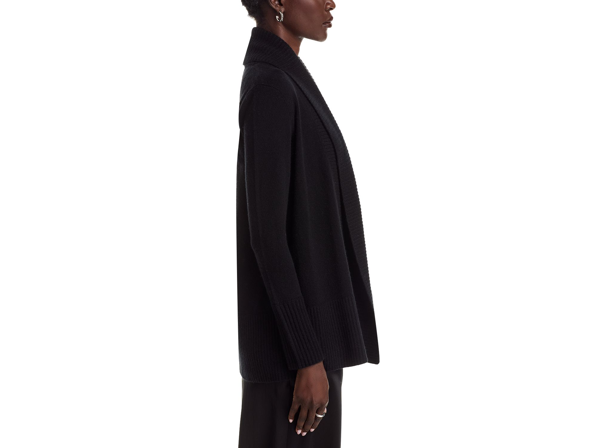 Shawl-Collar 100% Cashmere Cardigan - Exclusive — Image 5