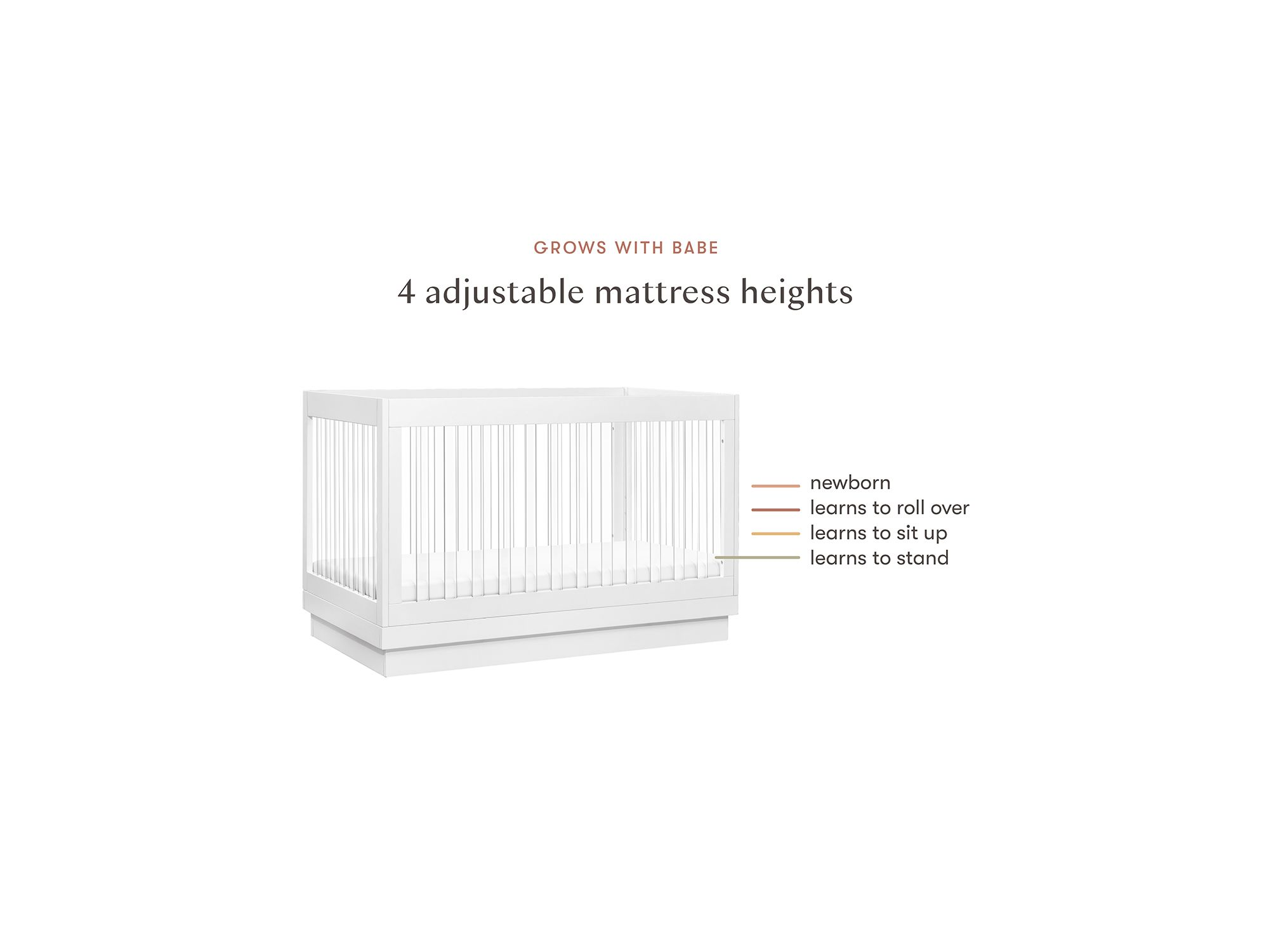 Harlow Acrylic 3-in-1 Convertible Crib — Image 14