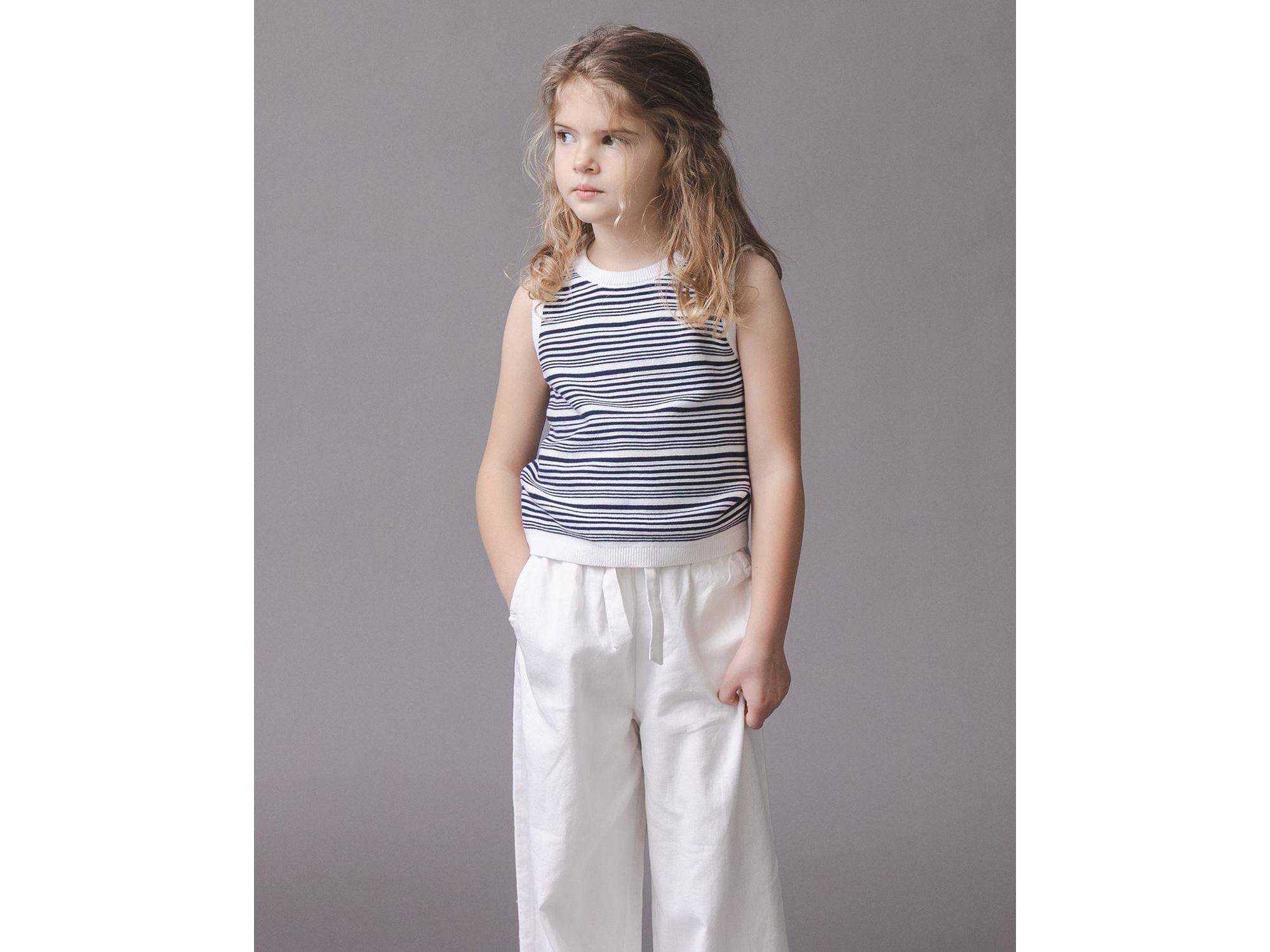 Girls' Linen Paper Bag Tie-Waist Pant - Little Kid, Big Kid — Image 3