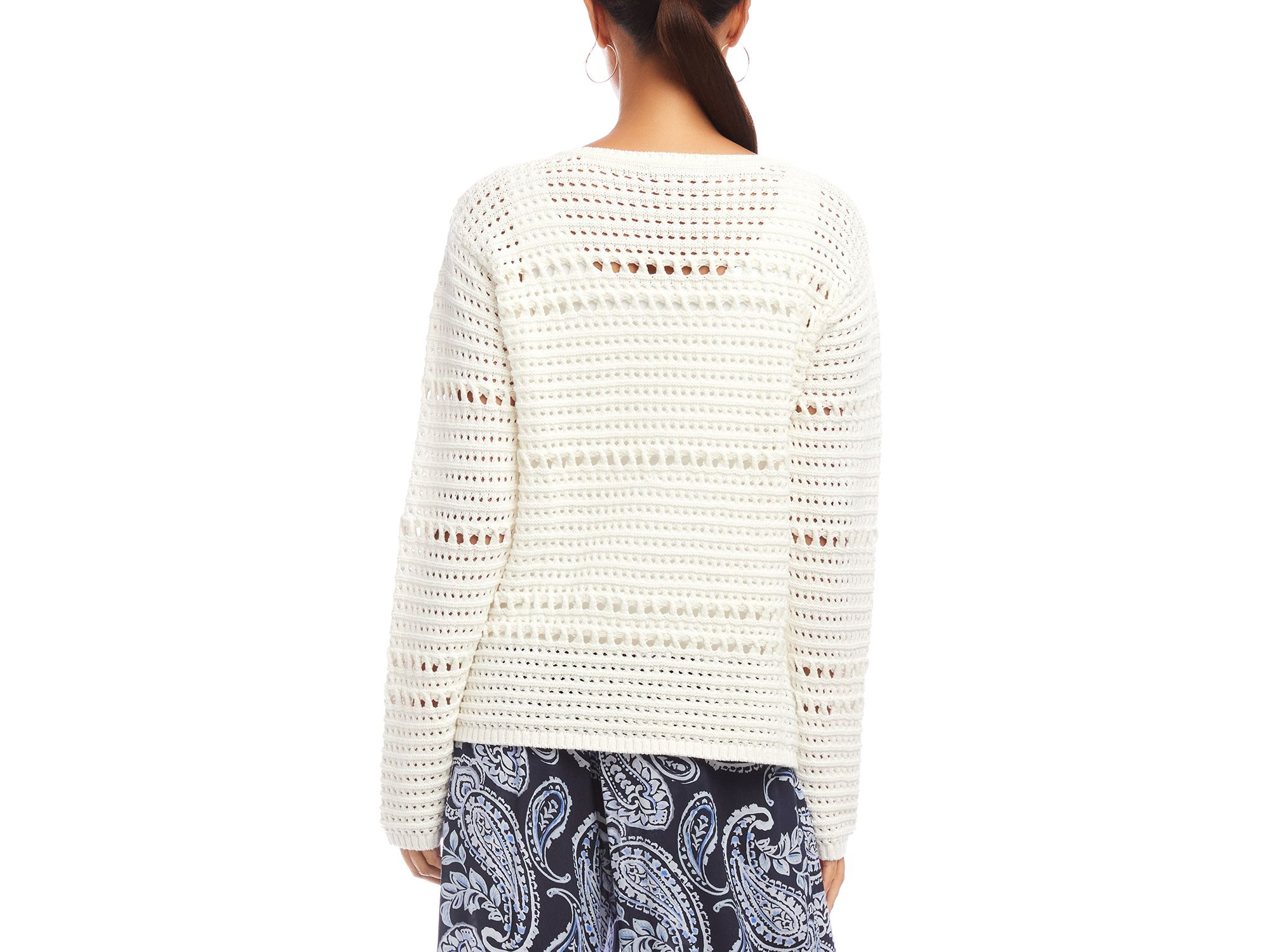 Boatneck Crochet Sweater — Image 4