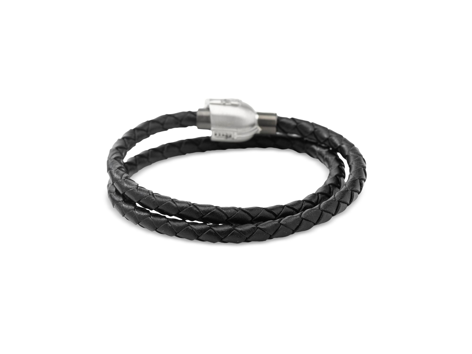 Mandalorian Helmet Double Wrap Leather Bracelet — Image 6