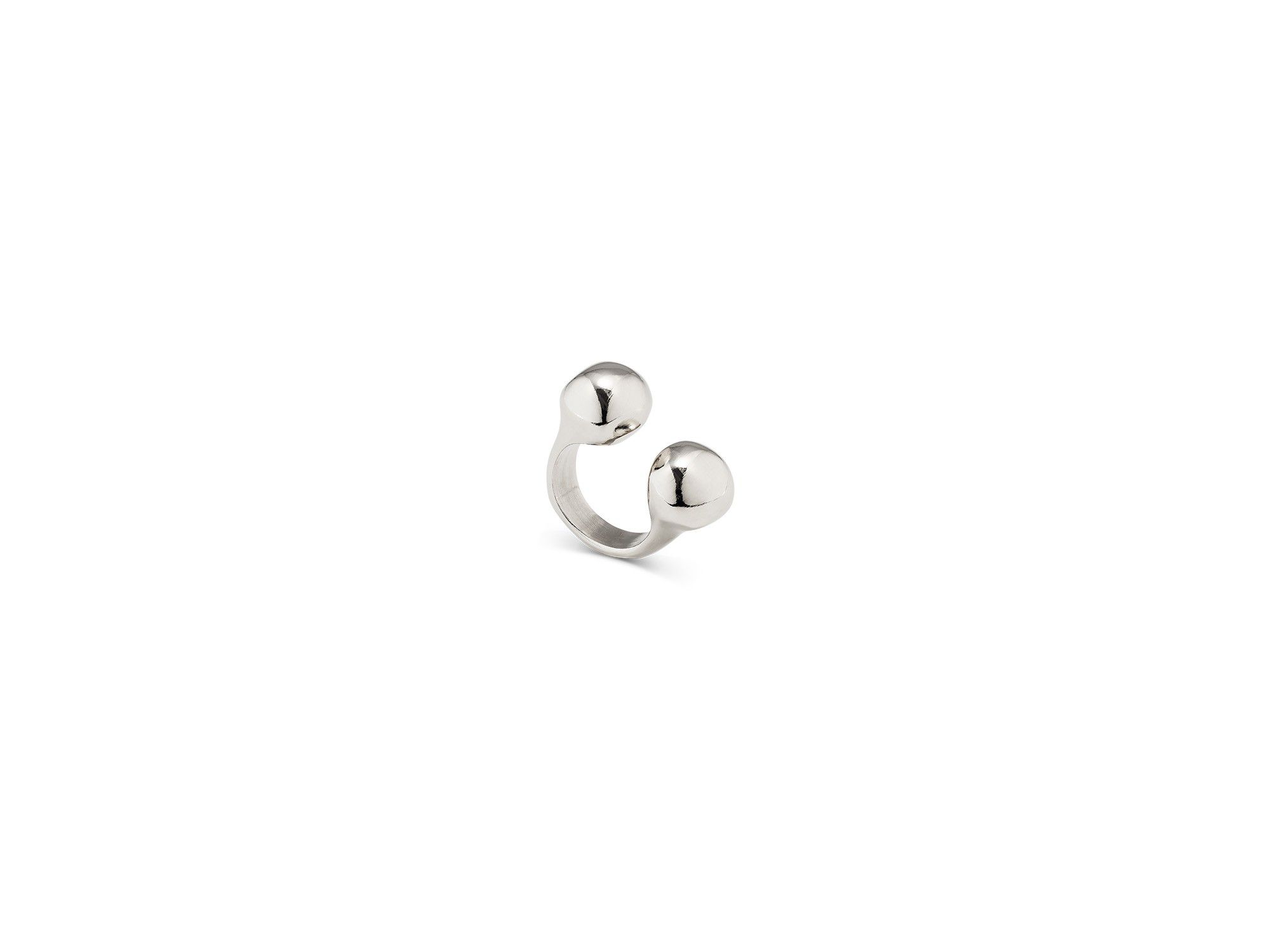 Open Ring with Two Beads — Image 3