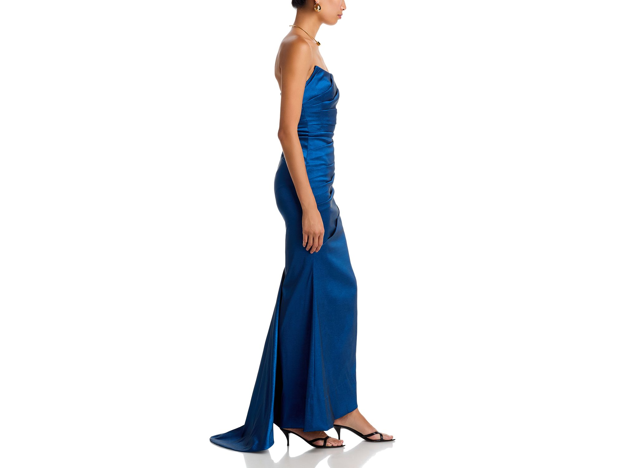 Long Ruched Taffeta Gown - Exclusive — Image 5
