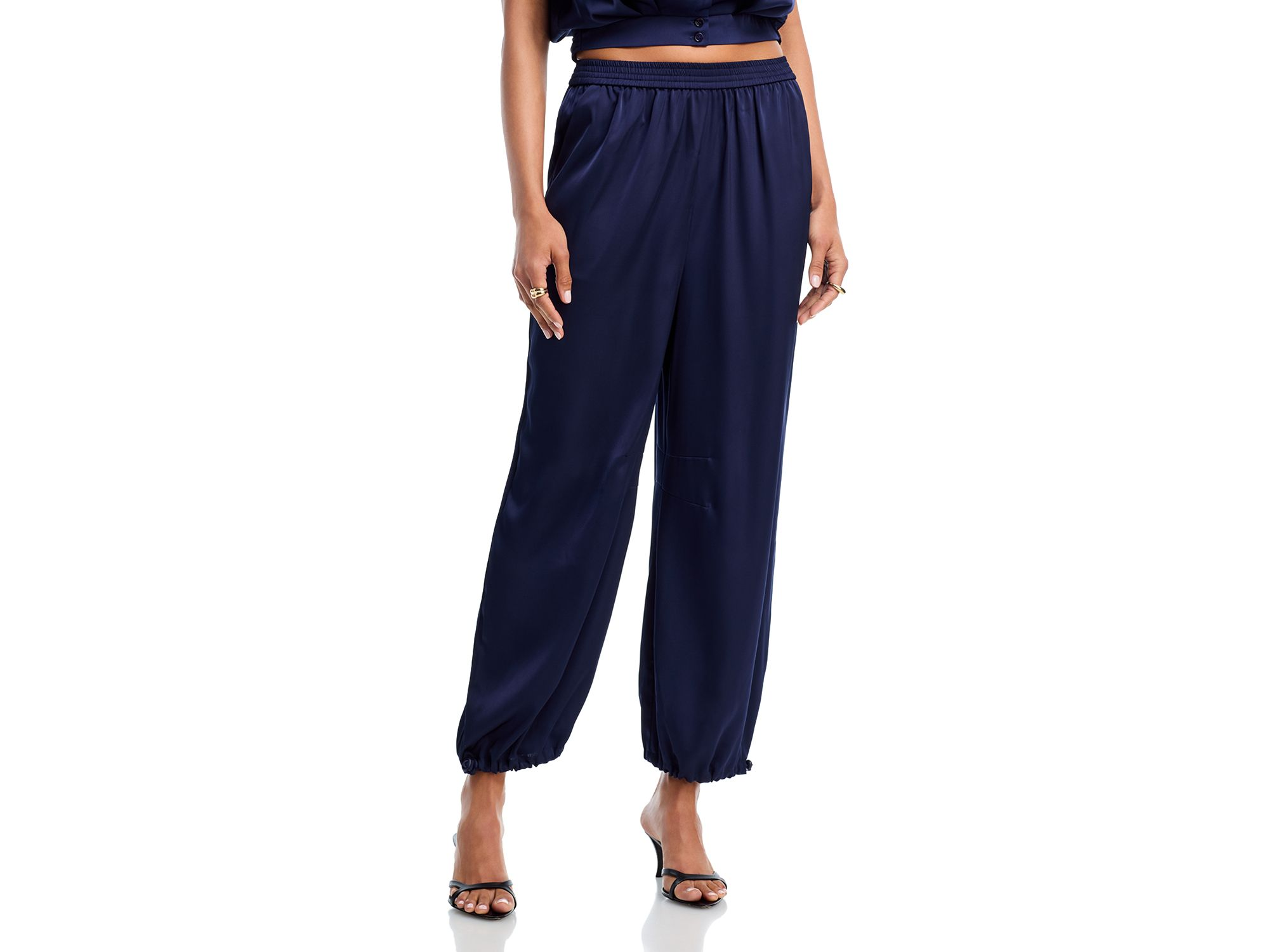 Satin Tie Front Shirt & Satin Jogger Pants — Image 6