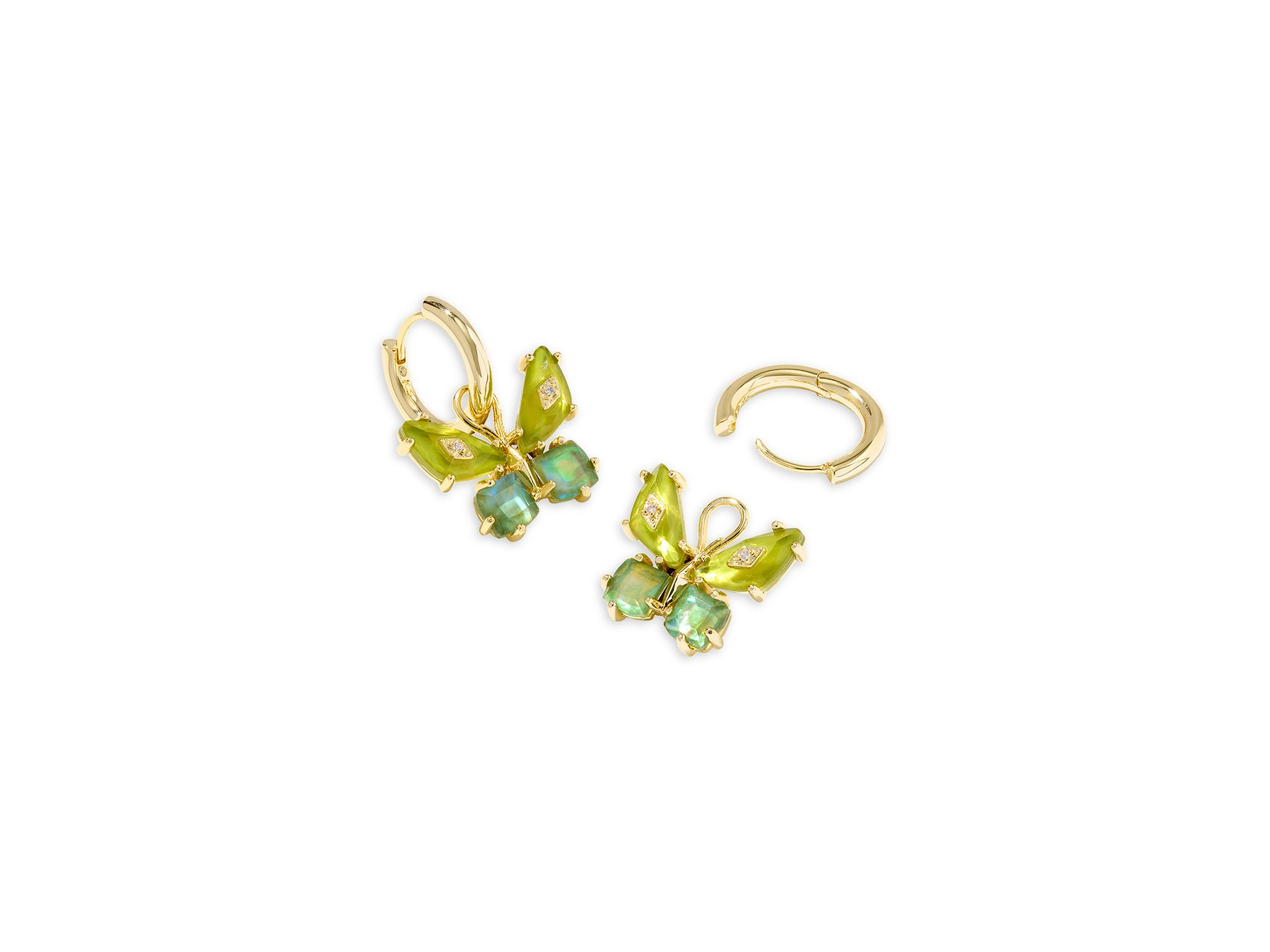 Bianca Butterfly Huggie Earrings — Image 3