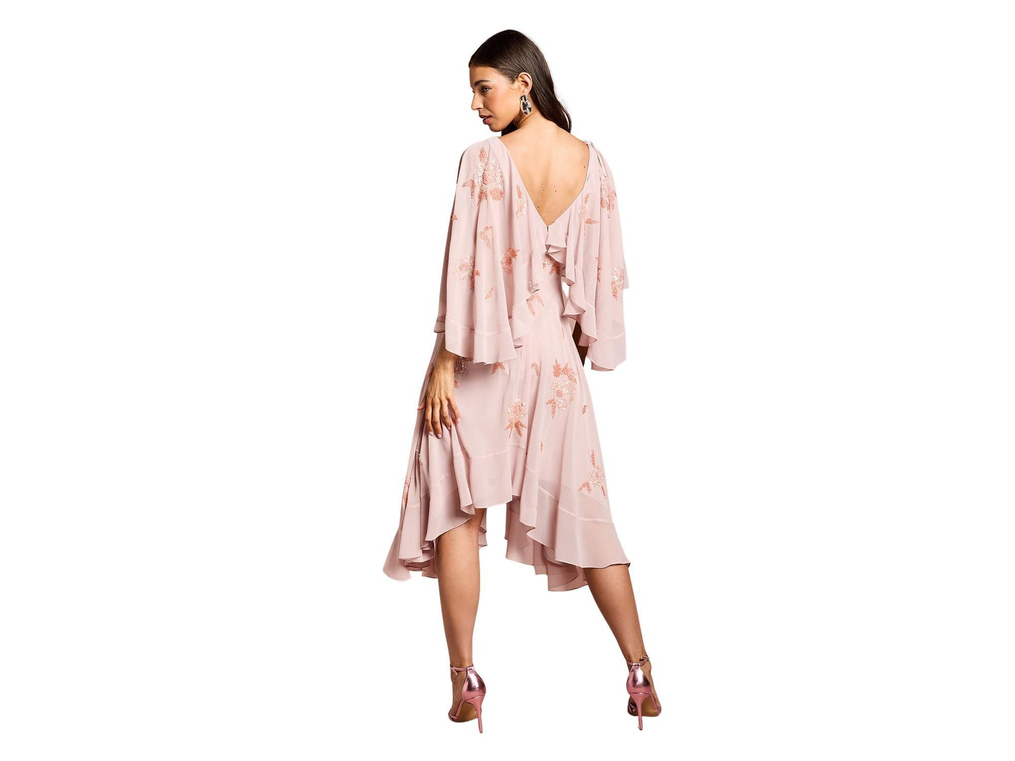 Embellished Frill Cape Midi Dress — Image 4