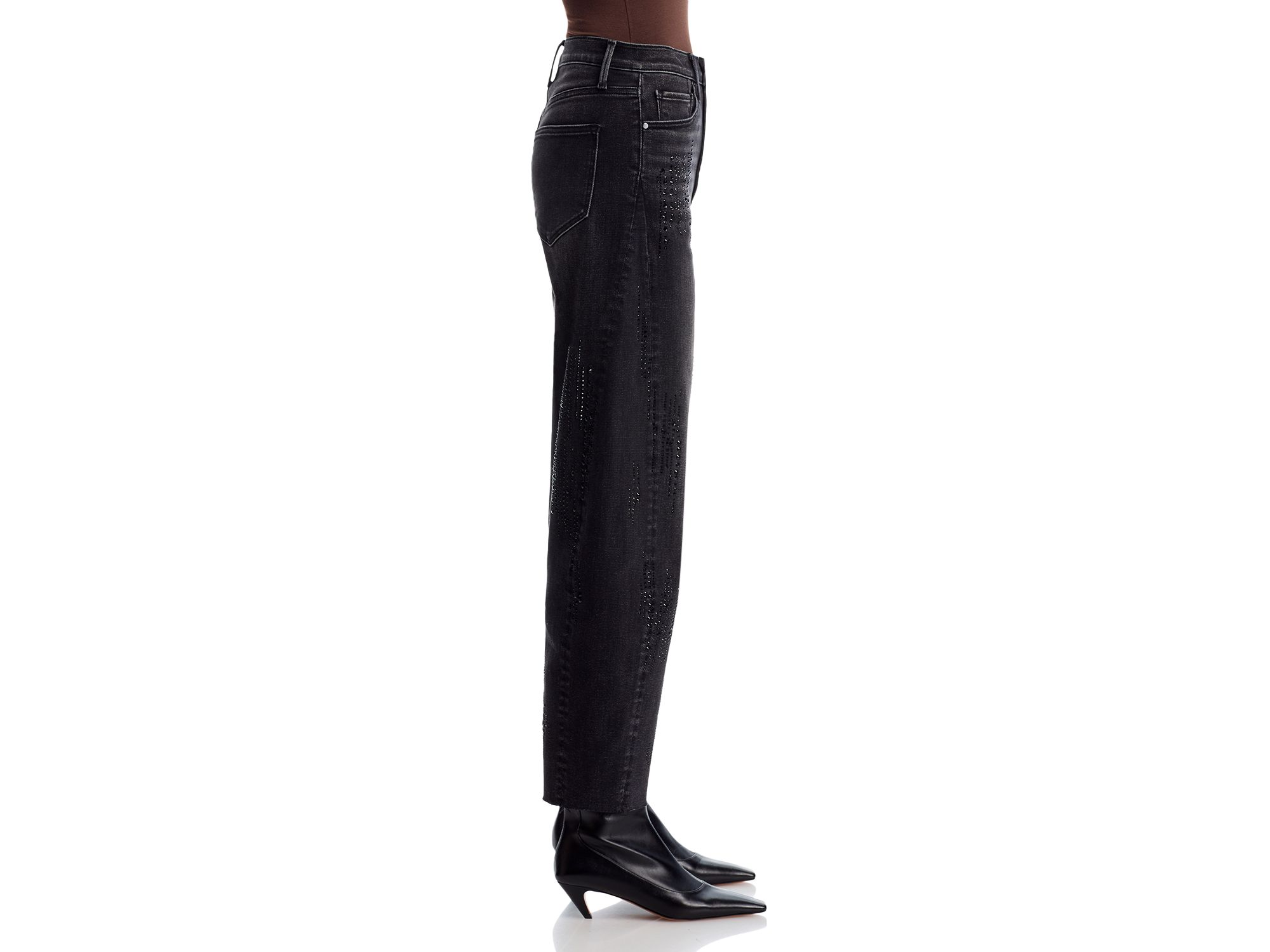 Parker x Jingle High Rise Ankle Barrel Jeans in Black — Image 9