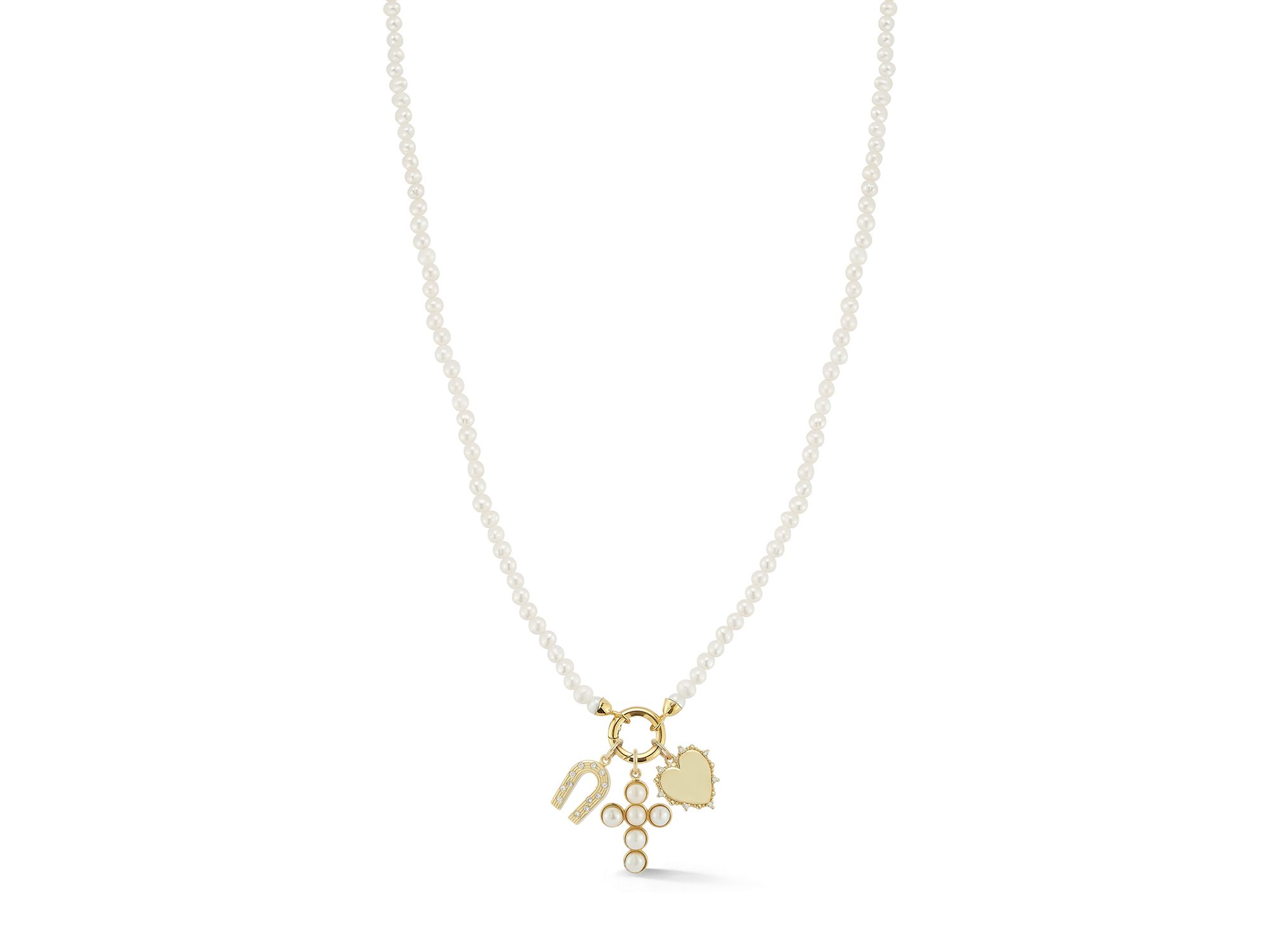14K Yellow Gold Cultured Freshwater Pearl Necklace, 17" — Image 3